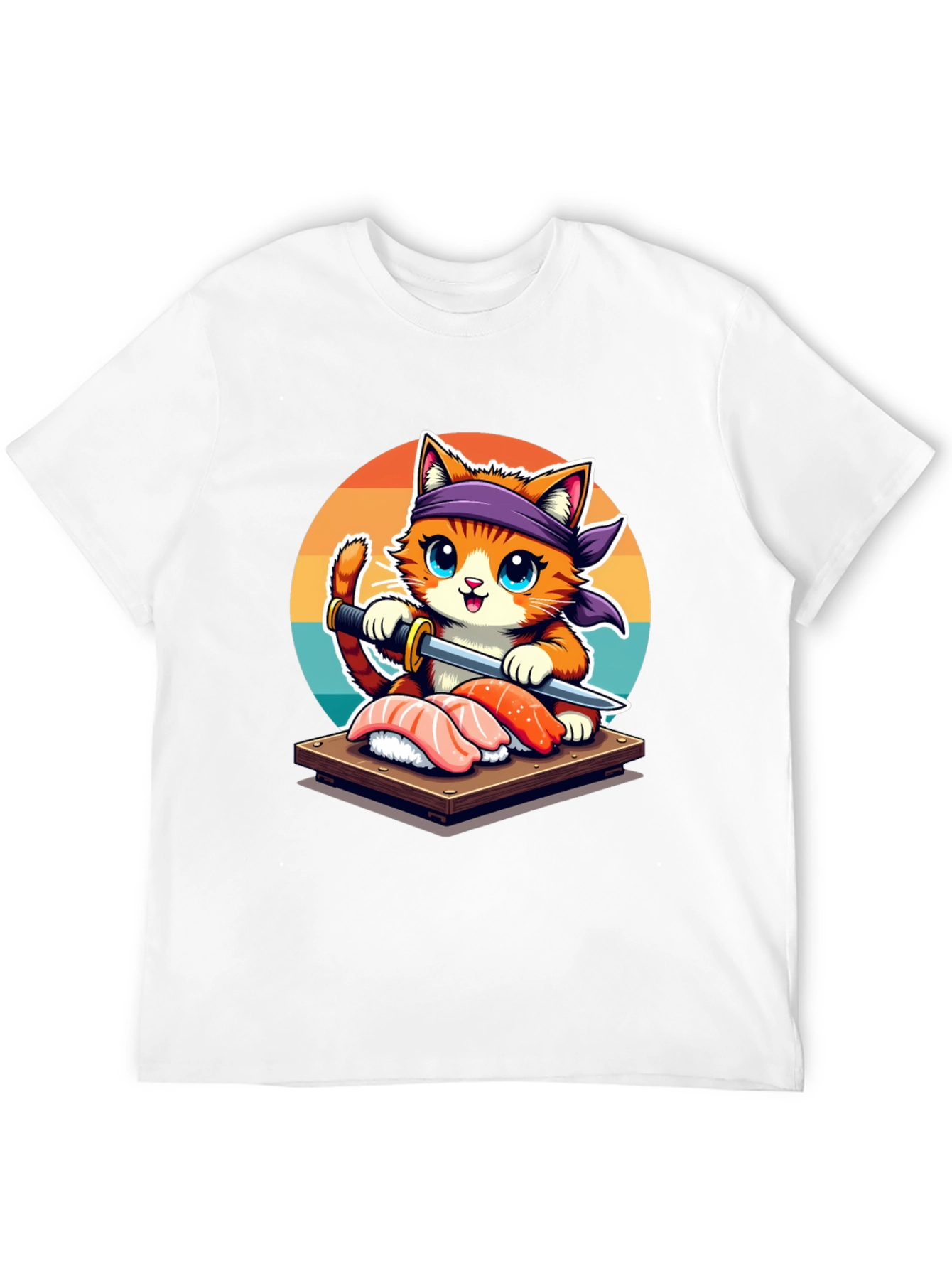 Black Sushi Cat T-Shirt - Cute Japanese Style Tee view 12