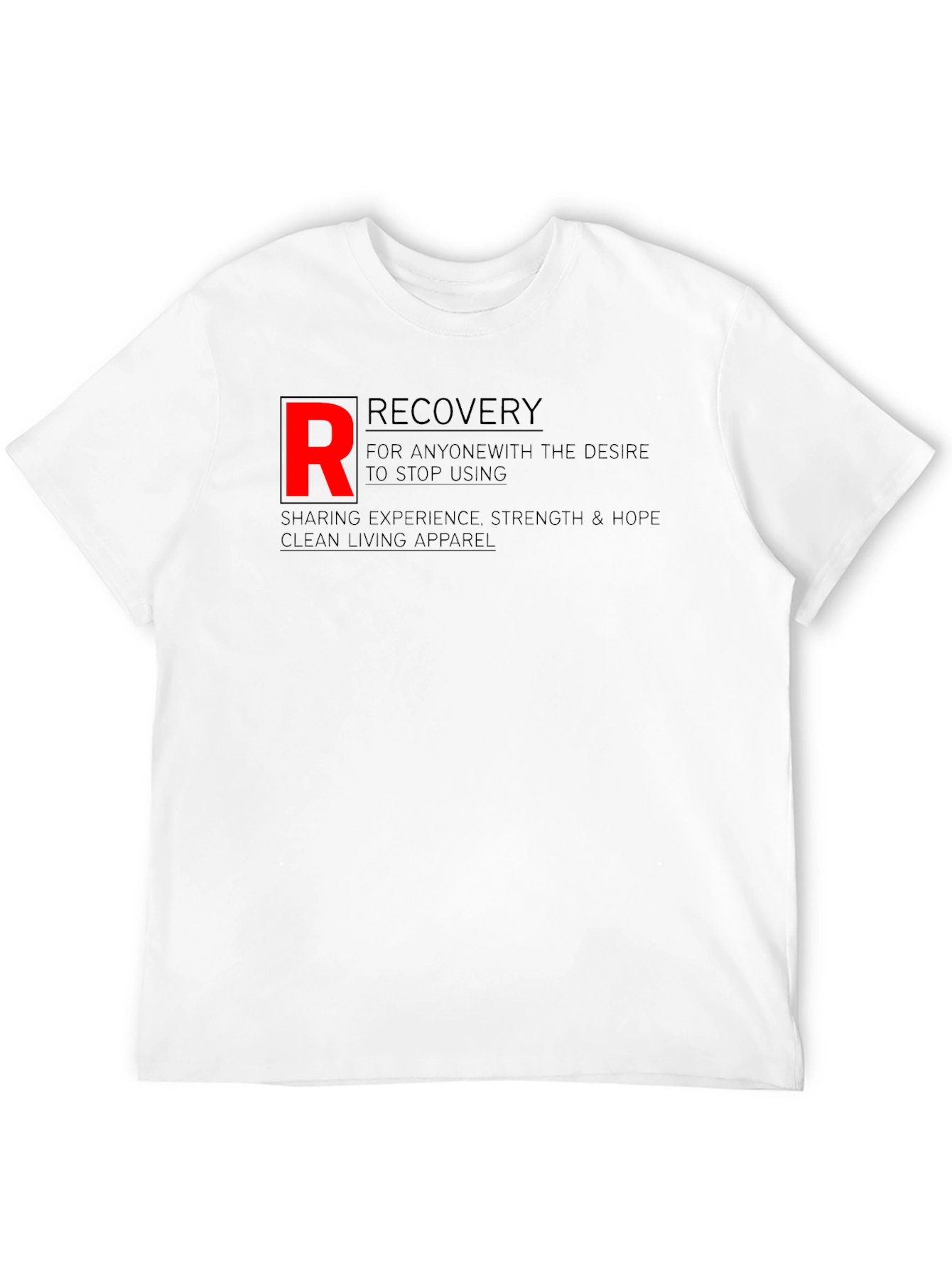 Black Recovery Black T-Shirt - Clean Living Apparel view 12
