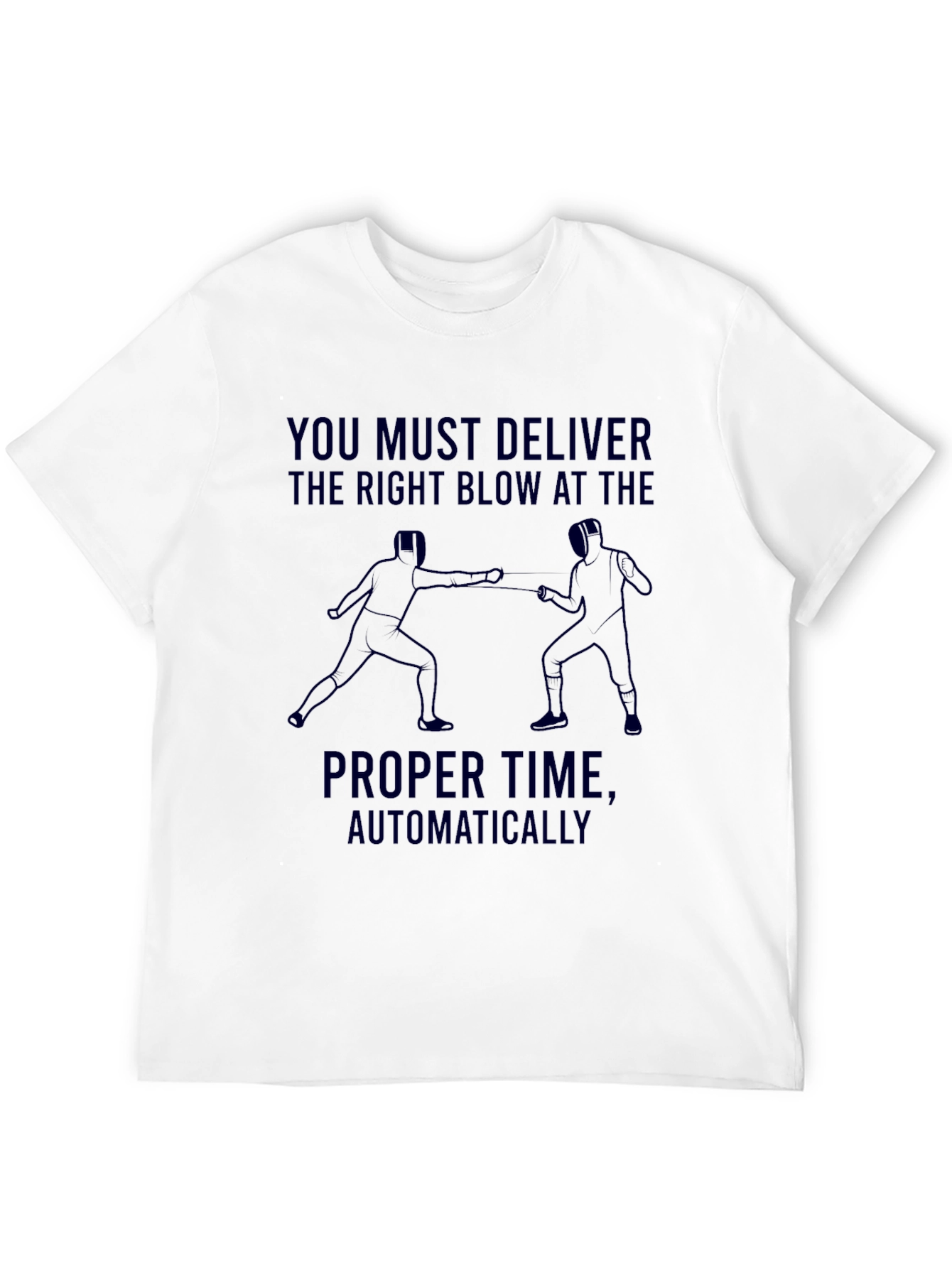 Black Fencing T-Shirt - Deliver the Right Blow view 12