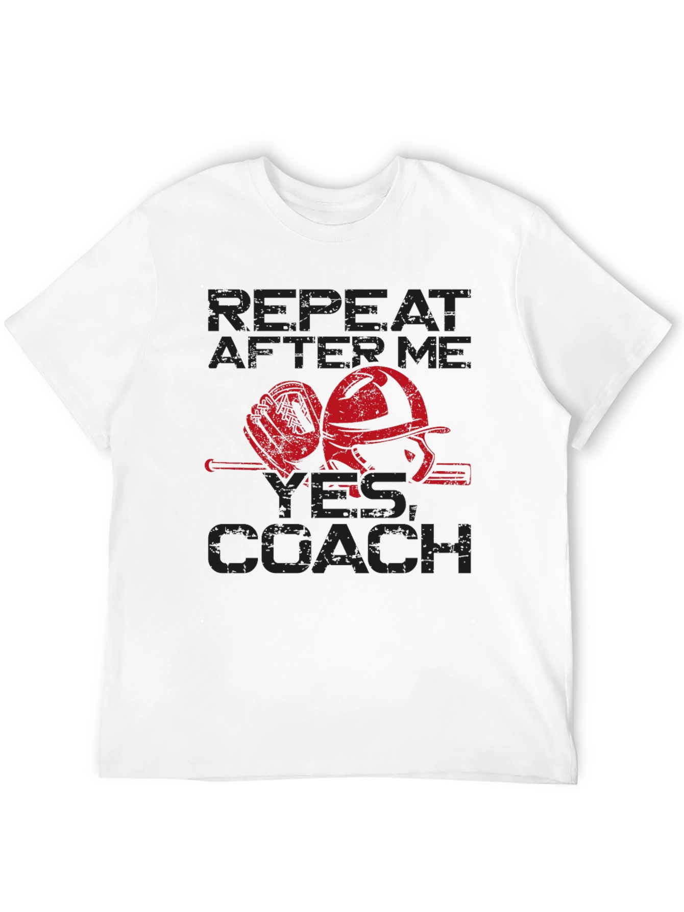 Black Repeat After Me, Yes Coach - Baseball Graphic Tee view 12