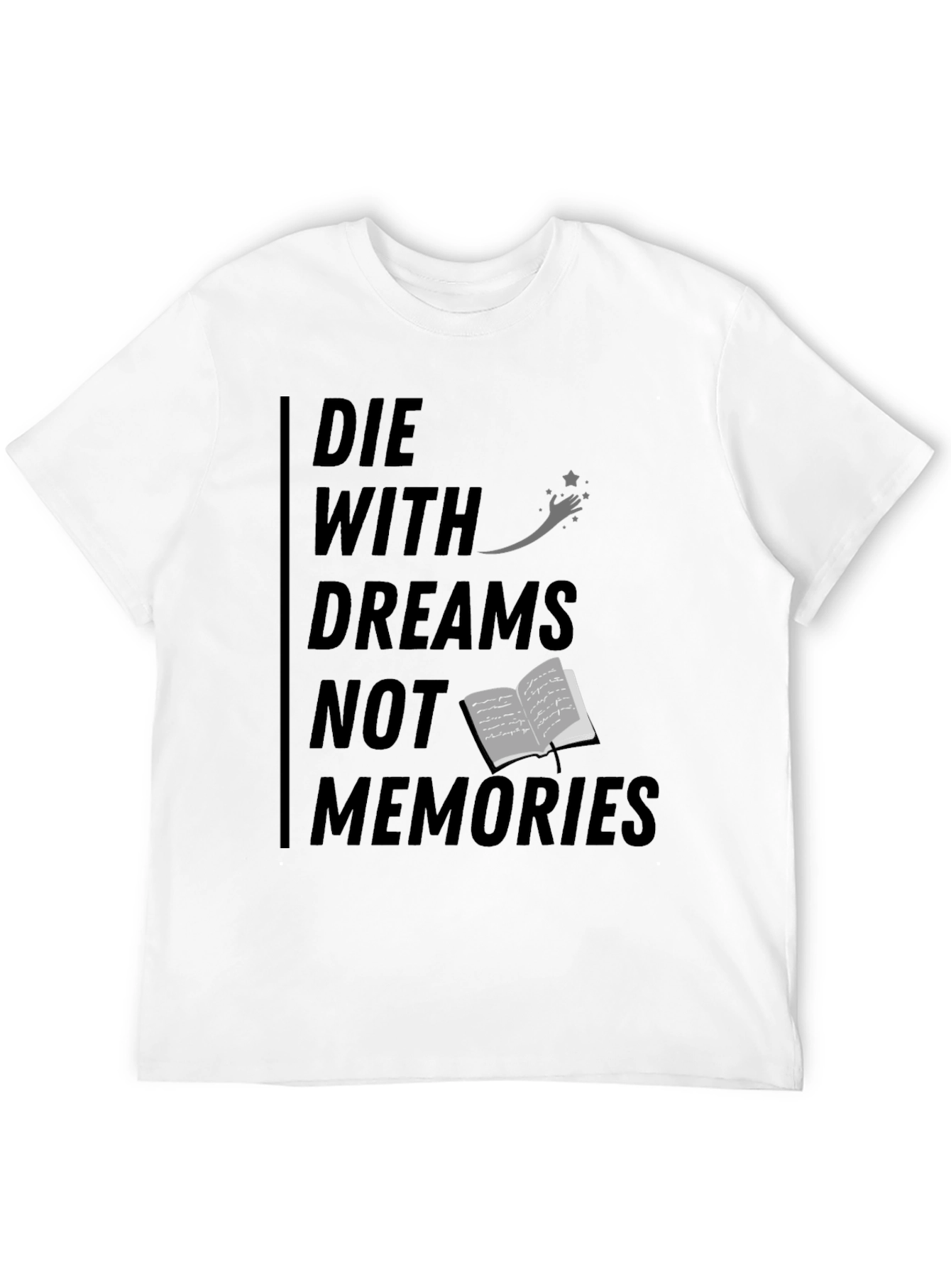 Black Die With Dreams Graphic T-Shirt view 12