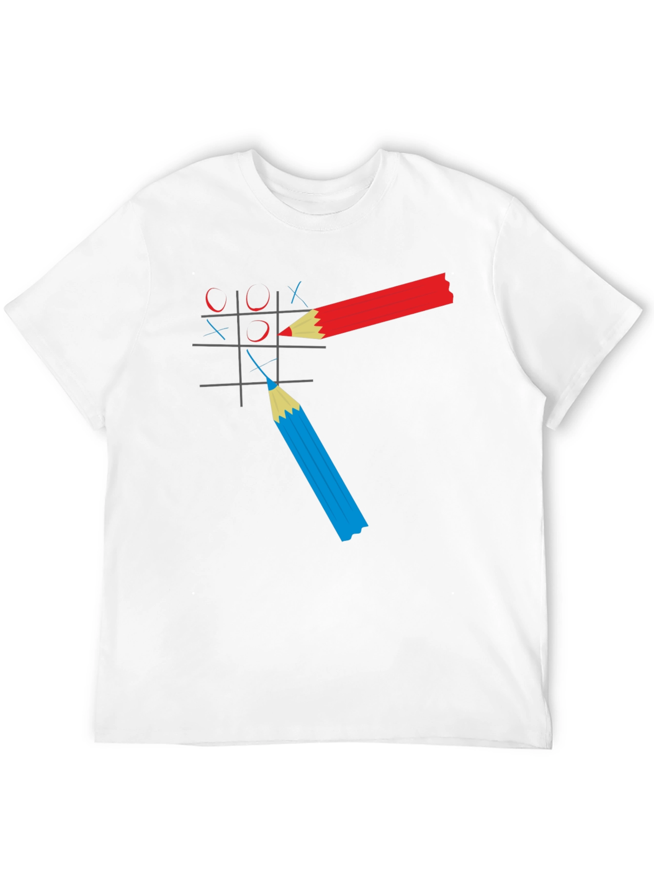 Black Tic-Tac-Toe Graphic Tee - Pencil Game T-Shirt view 12