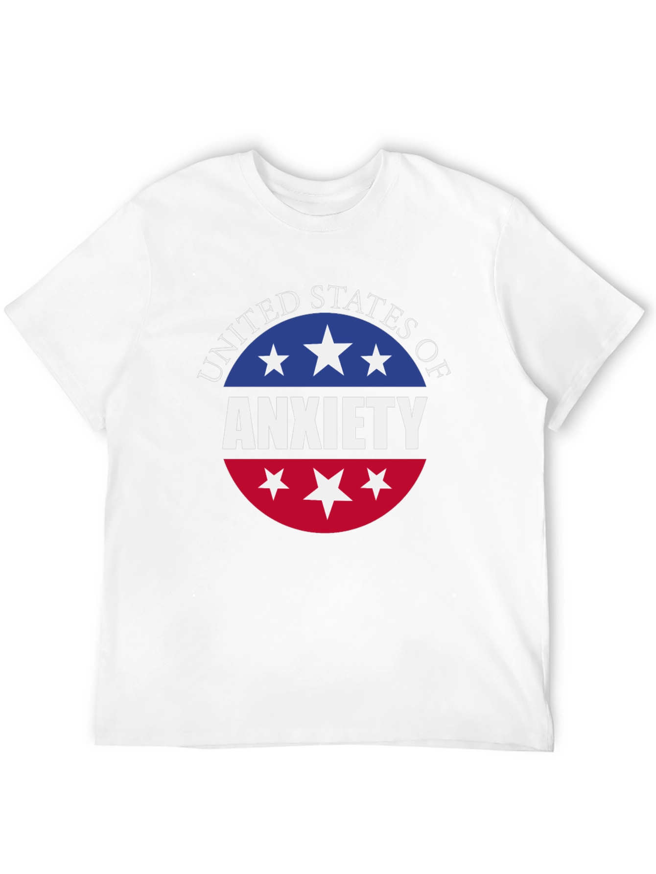 Black United States of Anxiety T-Shirt - Black view 12