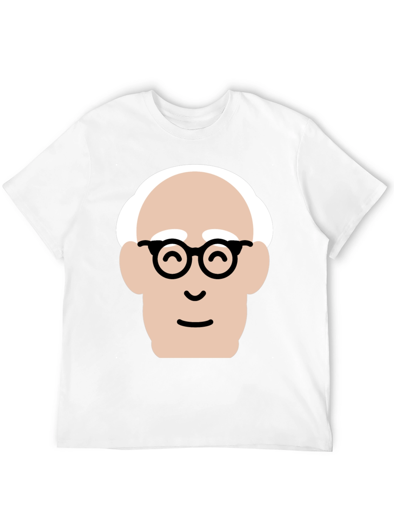 Black Funny Cartoon Face Black T-Shirt view 12