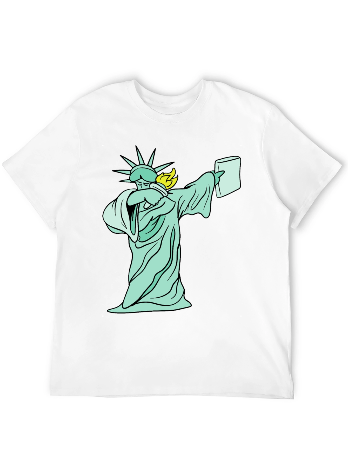Black Dabbing Statue of Liberty T-Shirt - Funny Design view 12