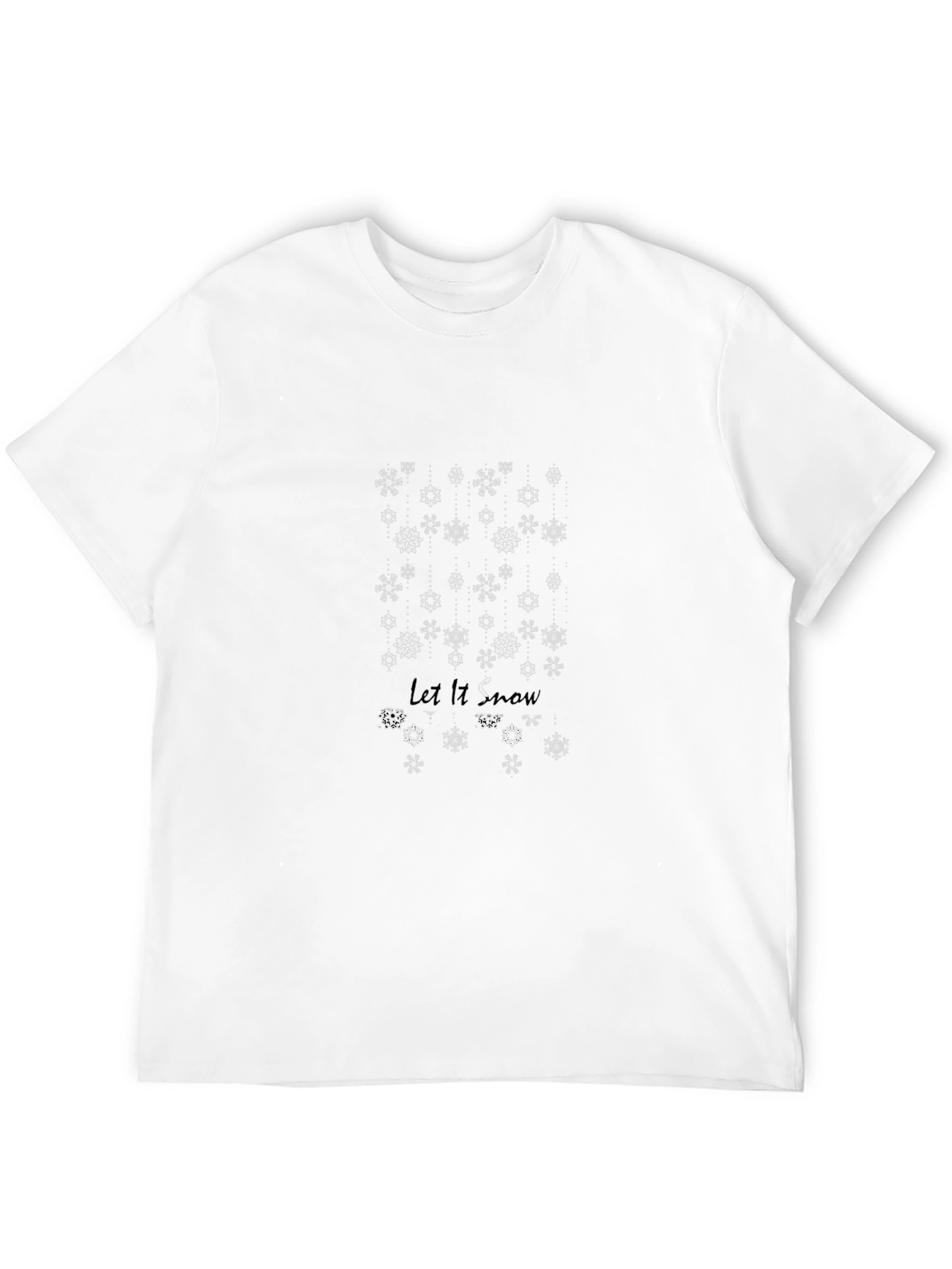 Black Let It Snow Graphic Tee view 12