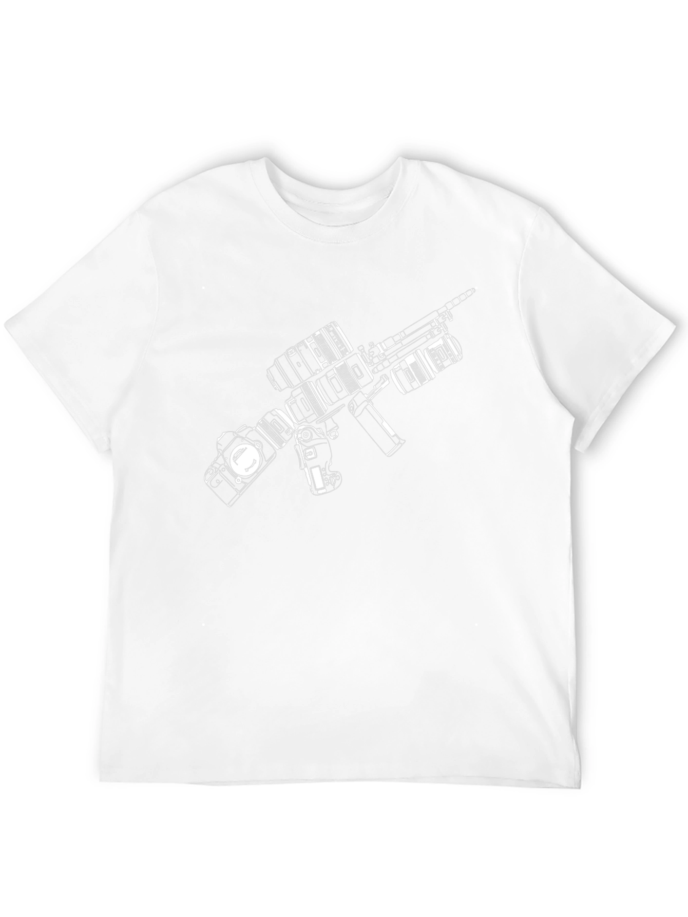 Black Camera Gun Graphic Tee - Photographer's Style view 12