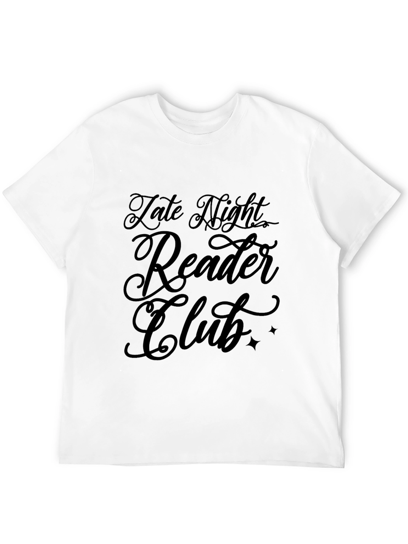 Black Late Night Reader Club Black T-Shirt view 12
