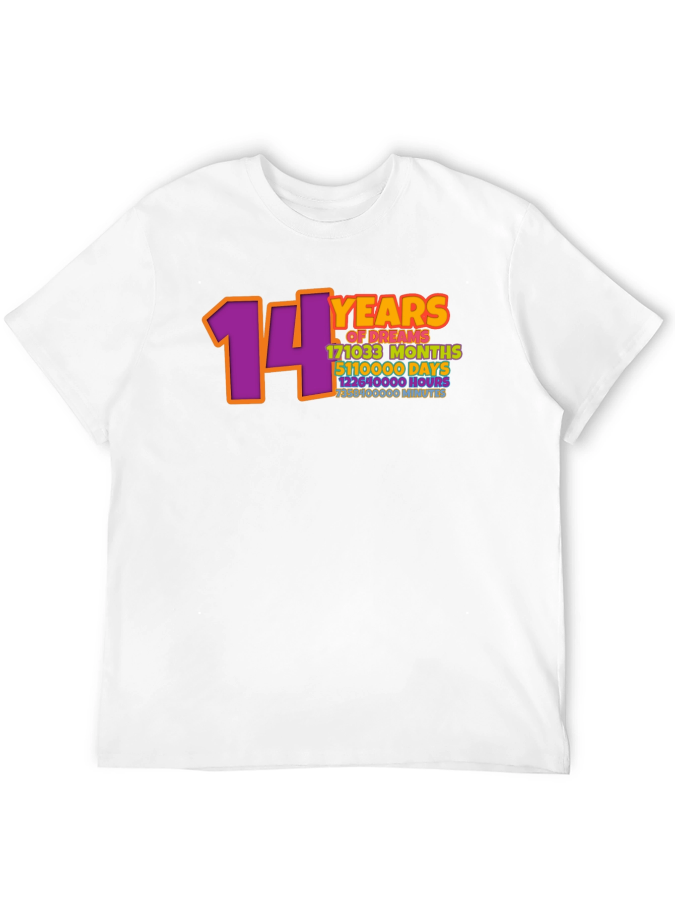 Black 14 Years of Dreams Graphic T-Shirt view 12