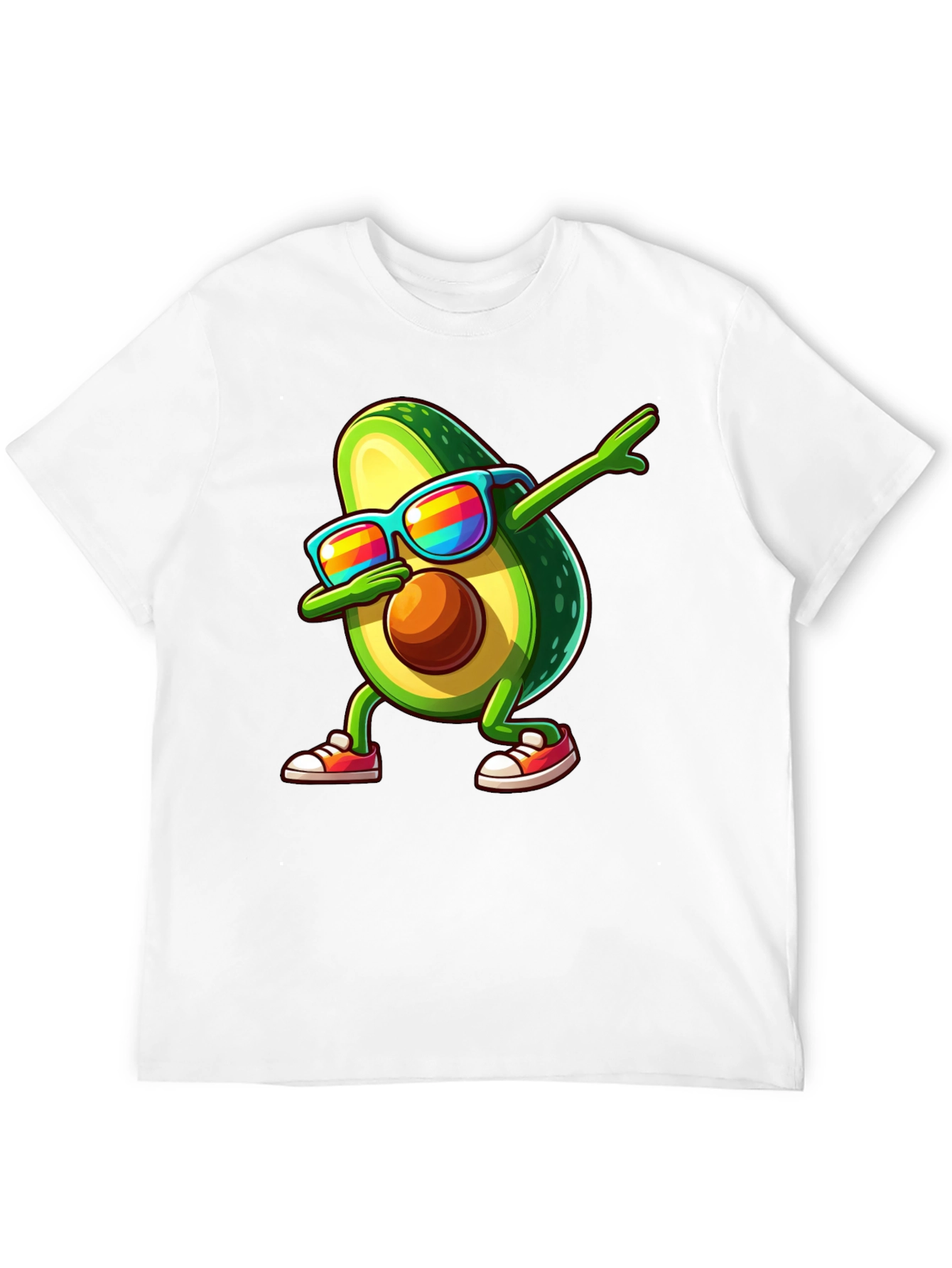 Black Dabbing Avocado T-Shirt view 12