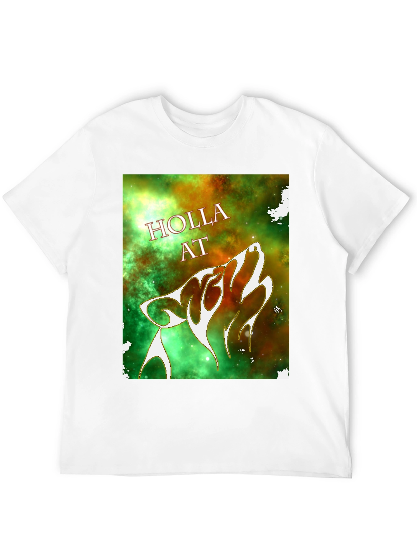 Black Holla At Wolf Graphic T-Shirt - Black view 12