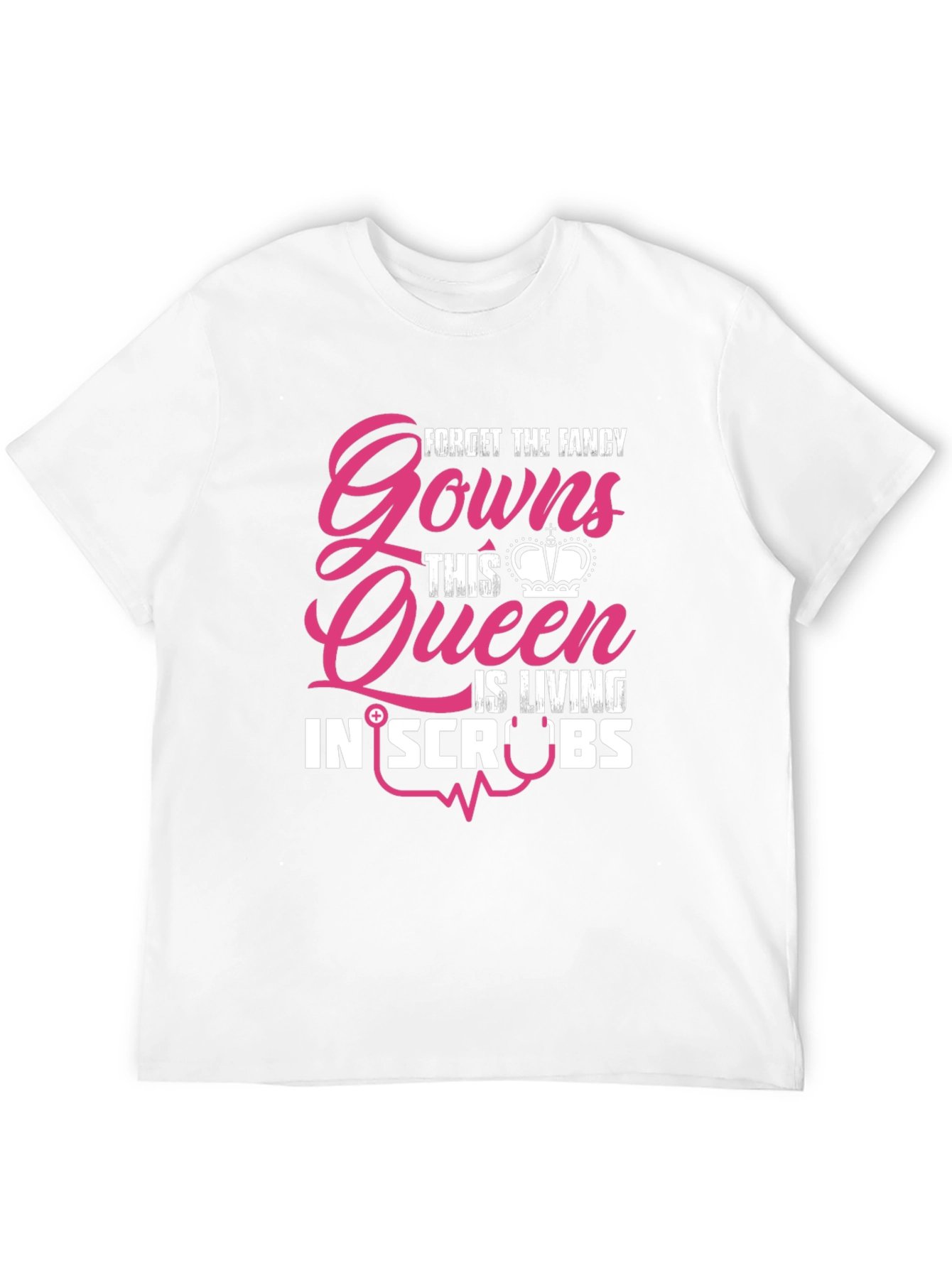Black Queen Living in Scrubs Graphic T-Shirt view 12