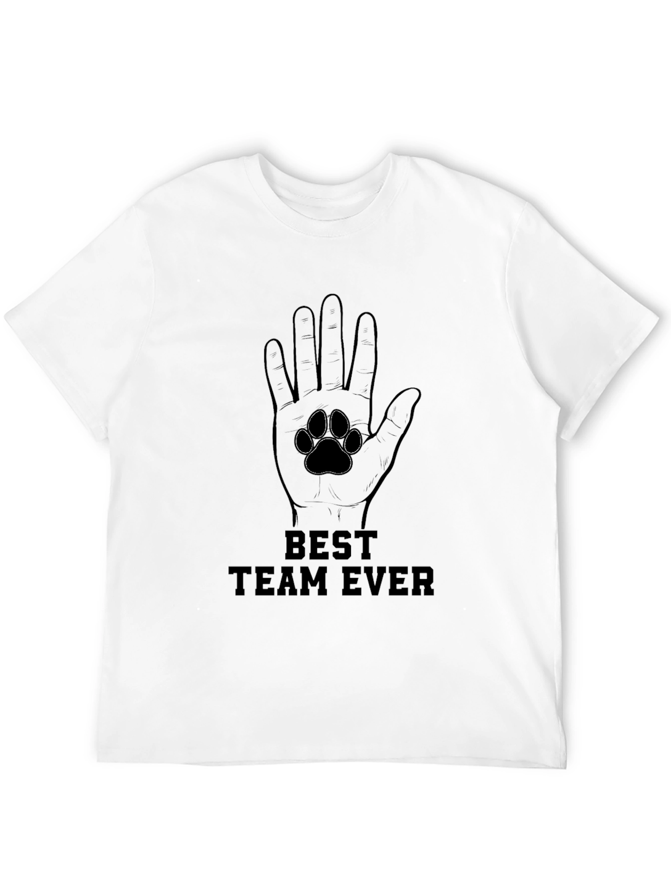Black Best Team Ever Graphic T-Shirt view 12