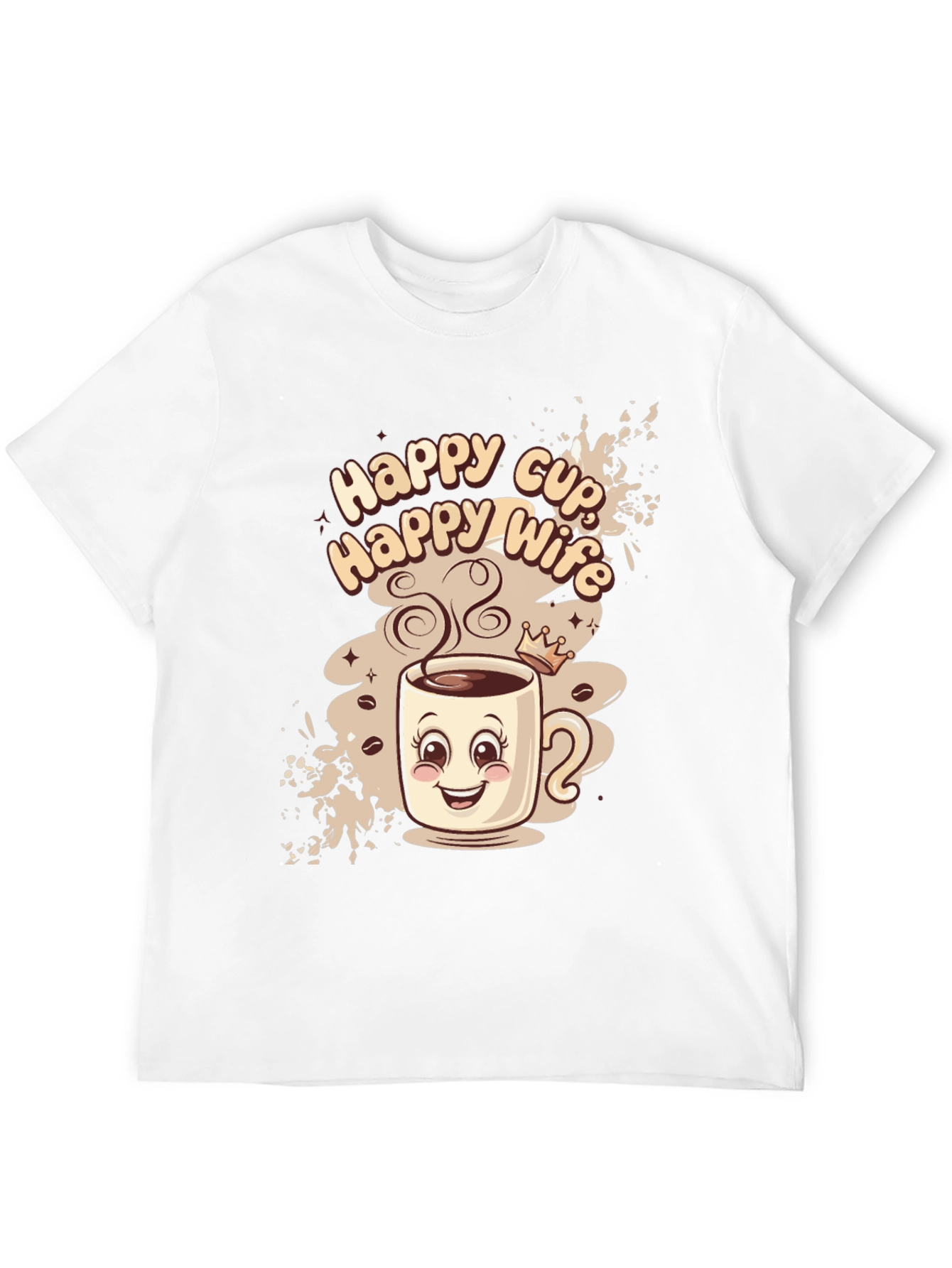 Black Happy Cup Happy Wife Black Graphic Tee view 12
