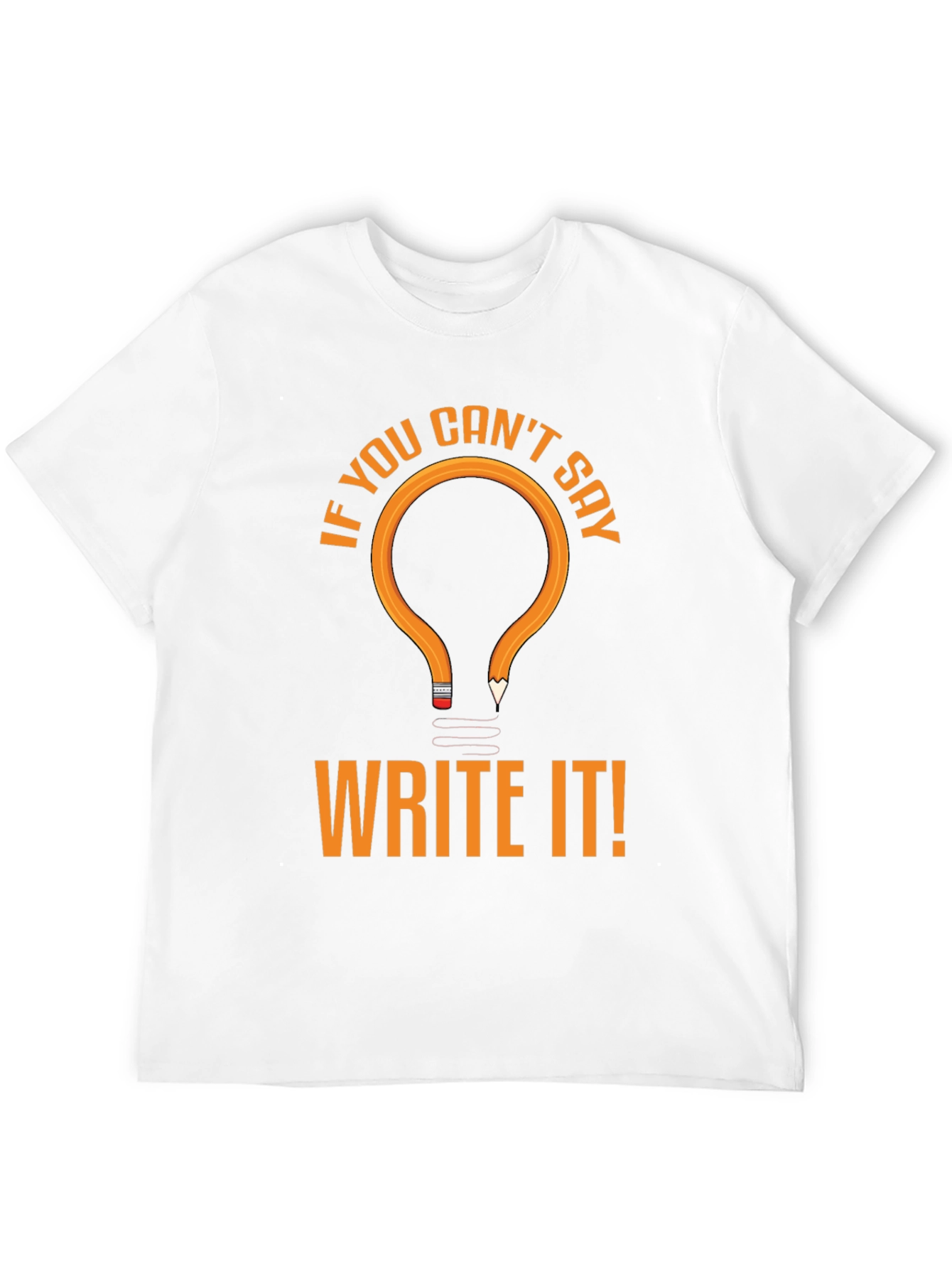 Black Write It! Novelty Graphic Tee - Black Cotton T-Shirt view 12