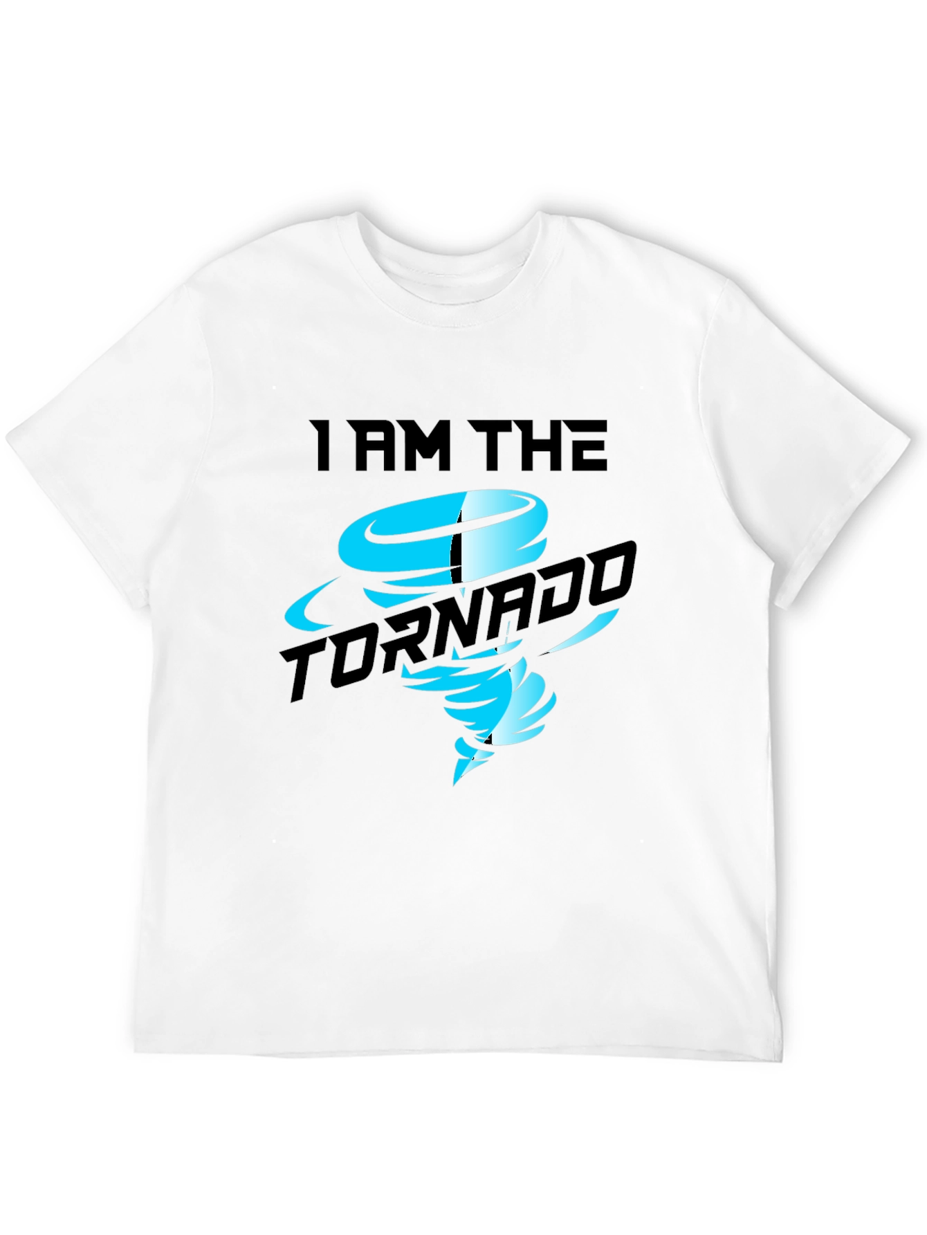 Black I am the Tornado Graphic Print Black T-Shirt view 12
