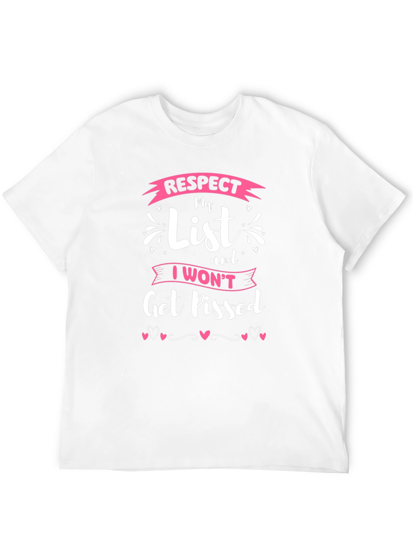 Black Respect My List T-Shirt - Funny Novelty Tee view 12