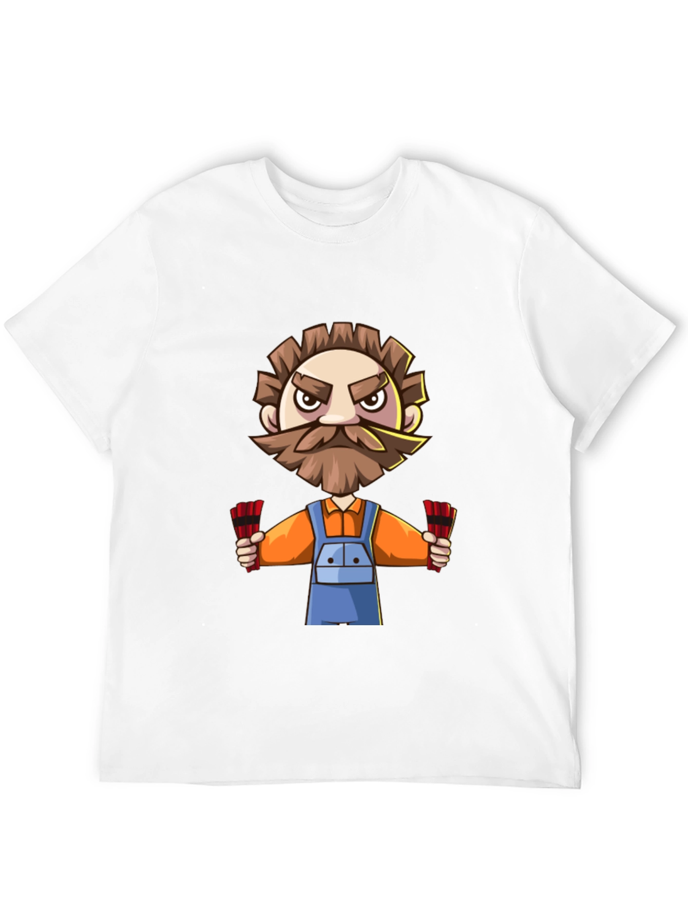 Black Cartoon Miner T-Shirt view 12
