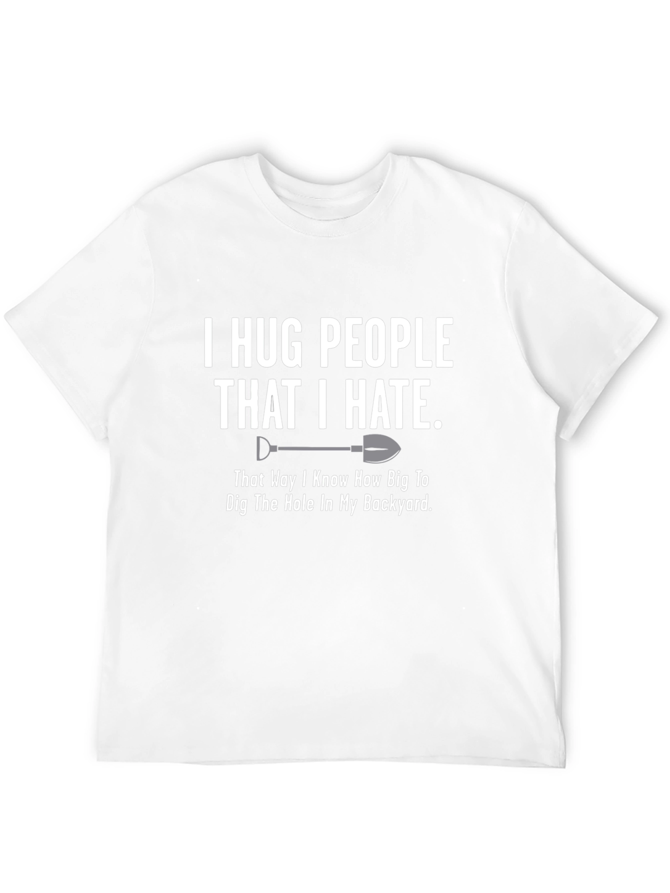 Black I Hug People I Hate Graphic T-Shirt view 12