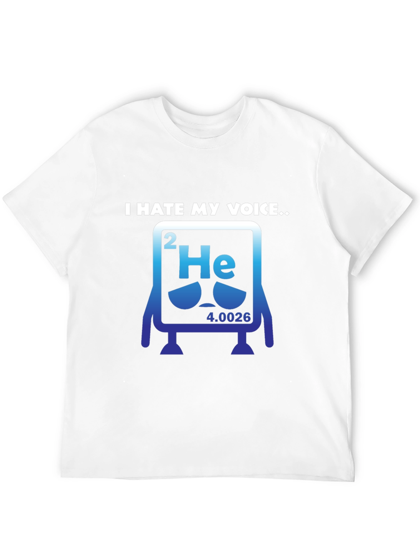 Black I Hate My Voice Helium Periodic Table Funny T-Shirt view 12