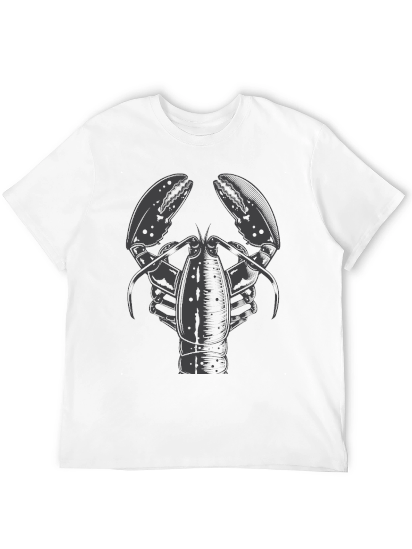 Black Lobster Graphic T-Shirt - Black Cotton Tee view 12