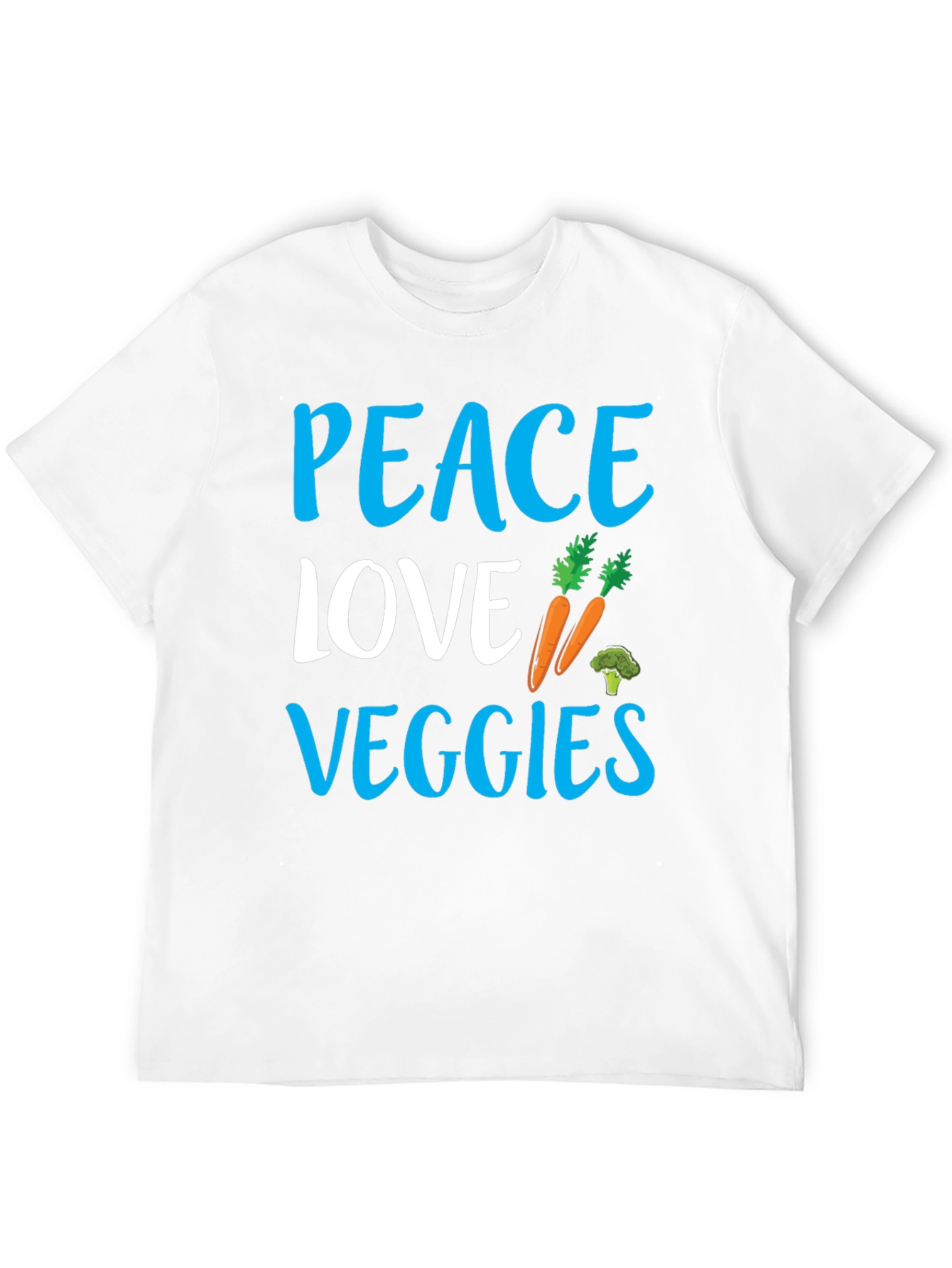 Black Peace Love Veggies Black Graphic Tee view 12