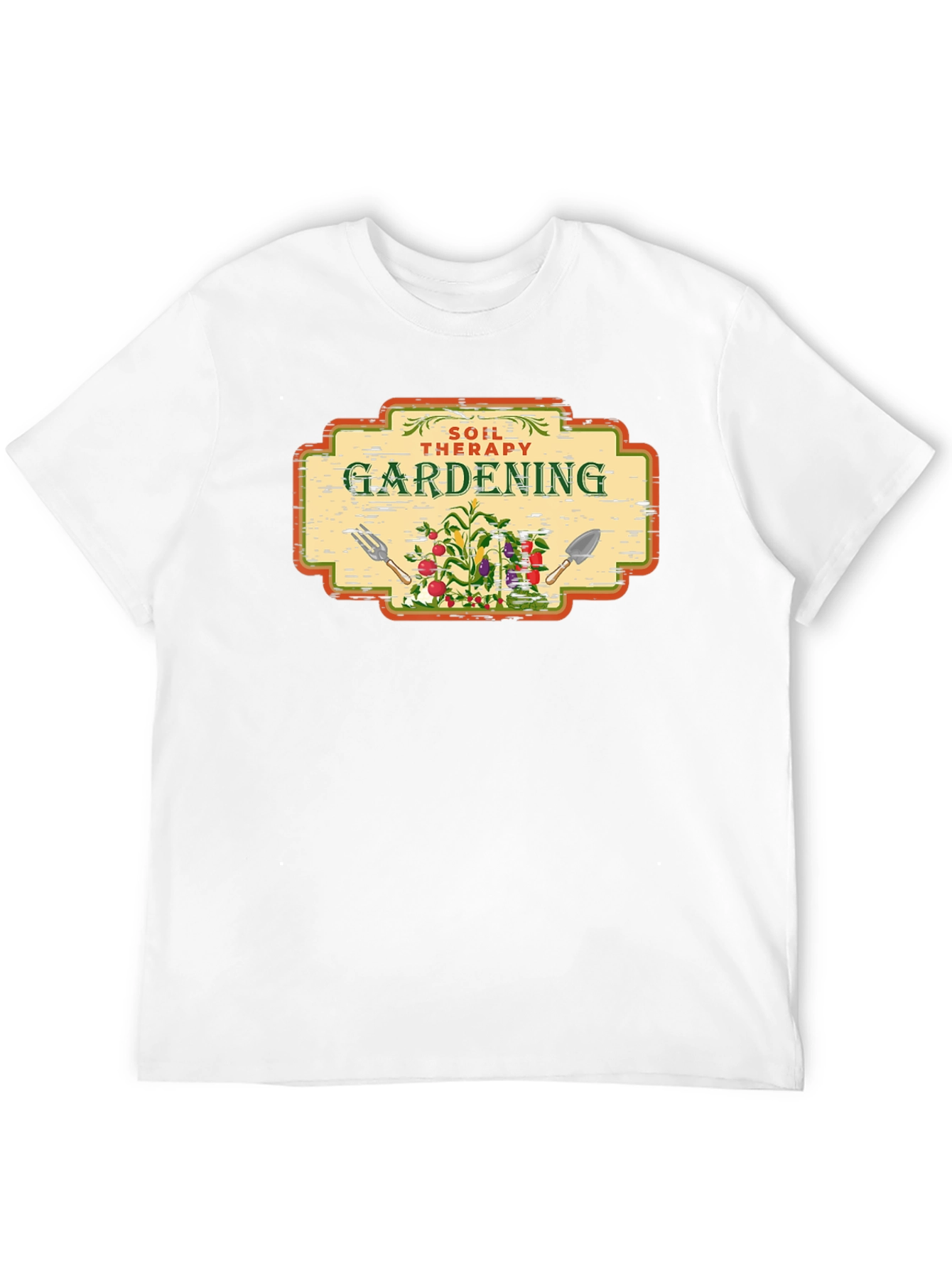 Black Gardening Soil Therapy T-Shirt view 12
