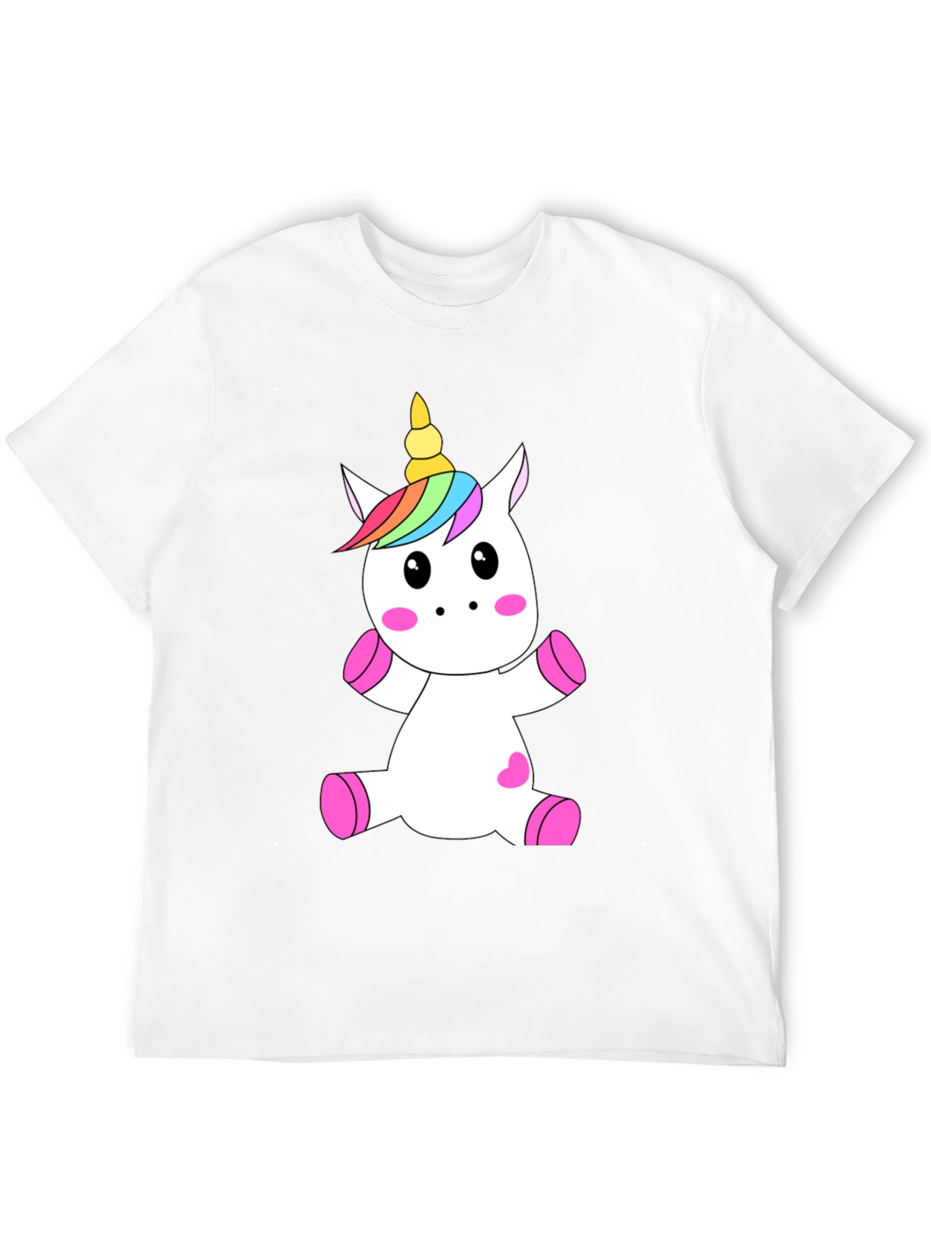 Black Unicorn Graphic Black T-Shirt - Cute Cartoon Design view 12