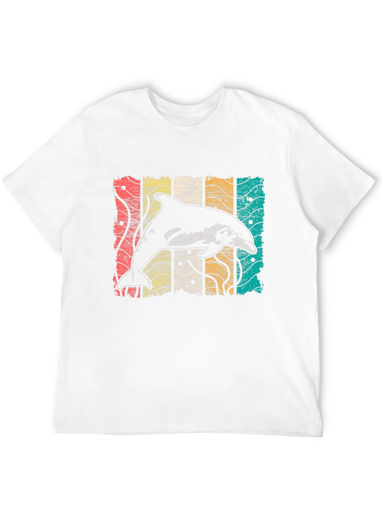 Black Retro Dolphin T-Shirt - Vintage Style Graphic Tee view 12