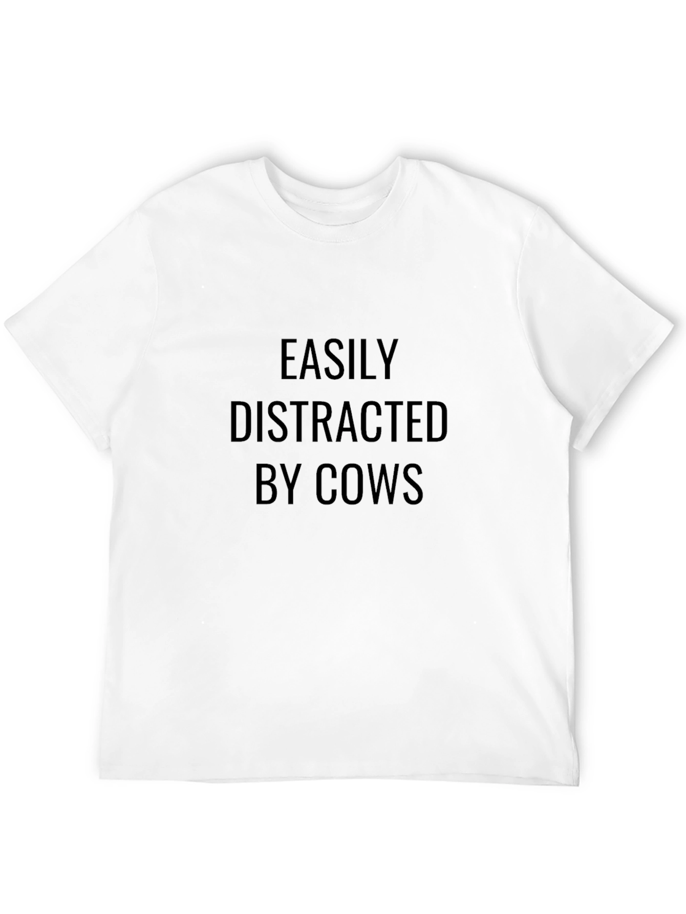 Black Easily Distracted By Cows Graphic T-Shirt view 12