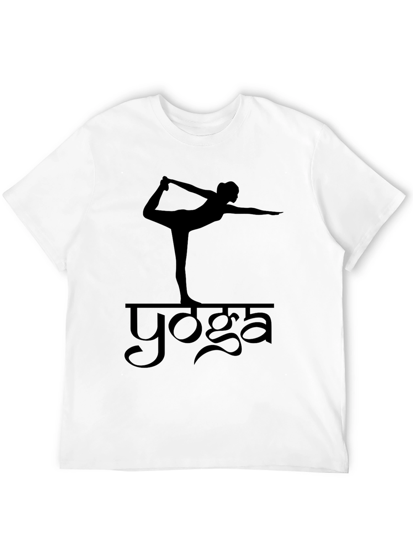 Black Yoga Pose Black T-Shirt for Men view 12