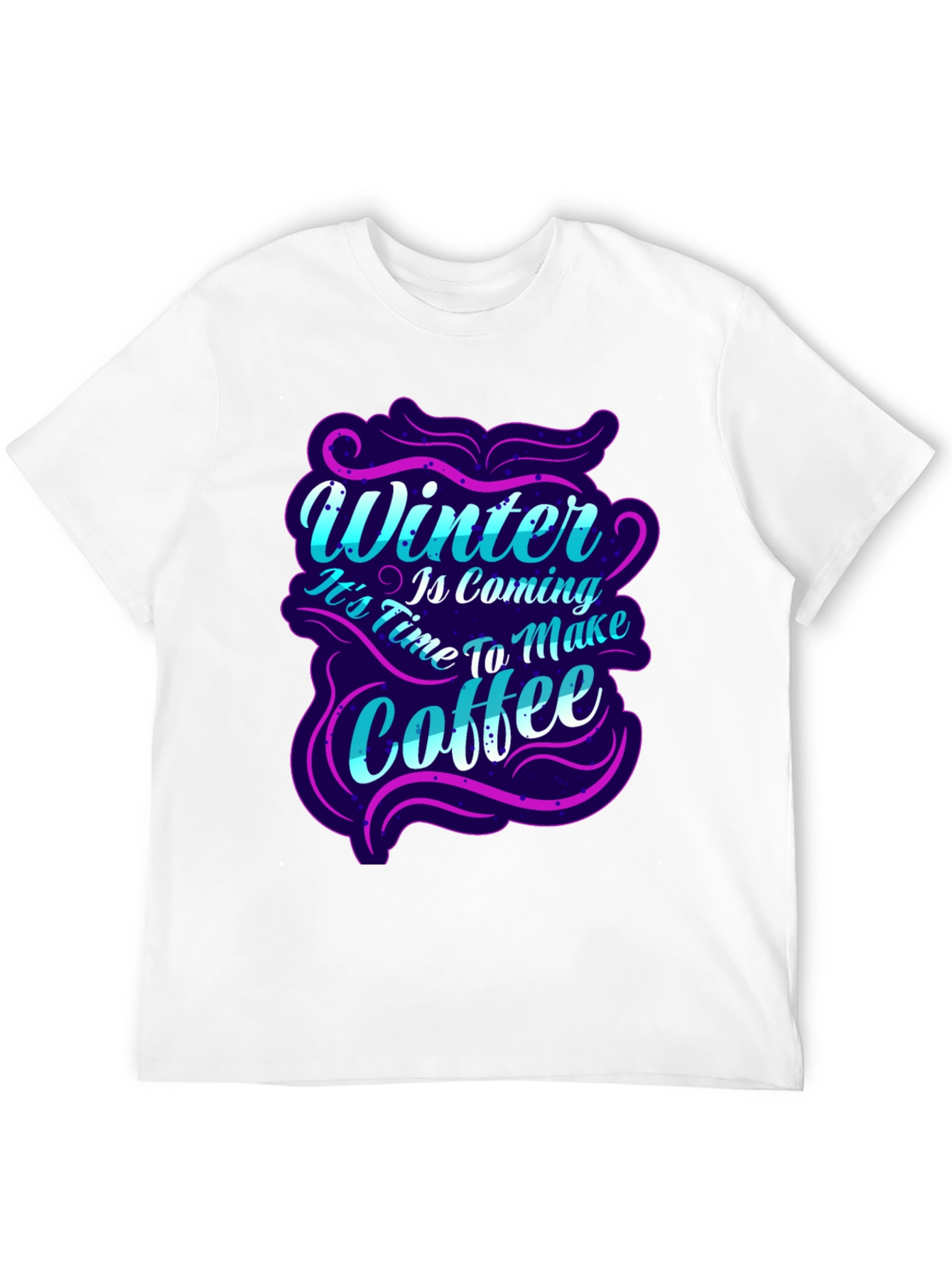 Black Winter Coffee T-Shirt - Festive Holiday Wear view 12