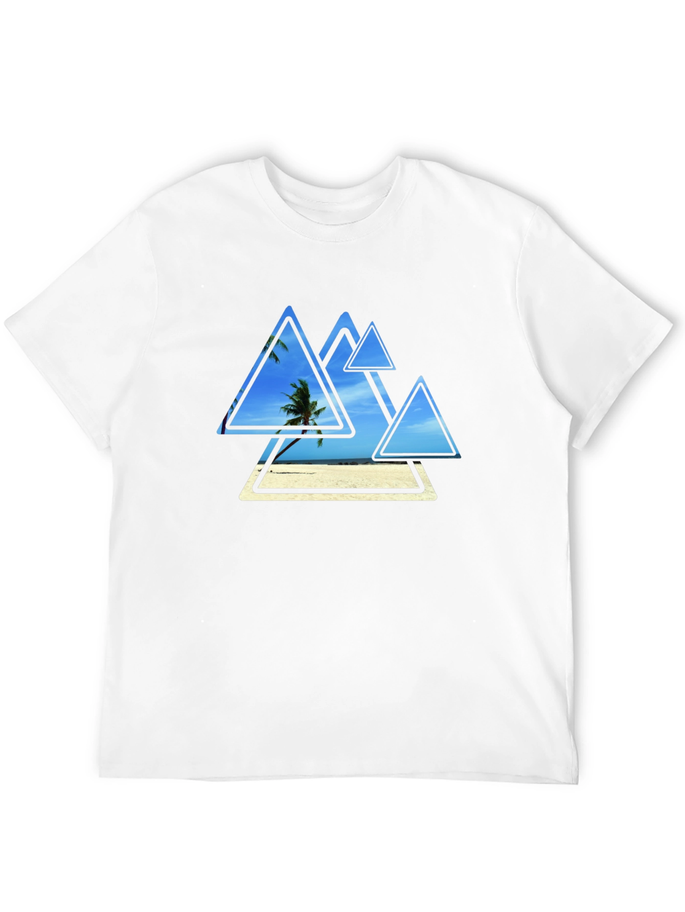 Black Tropical Triangle T-Shirt view 12