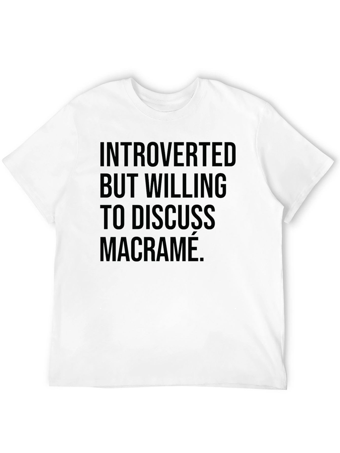 Black Introverted Macrame T-Shirt - Funny Statement Tee view 12
