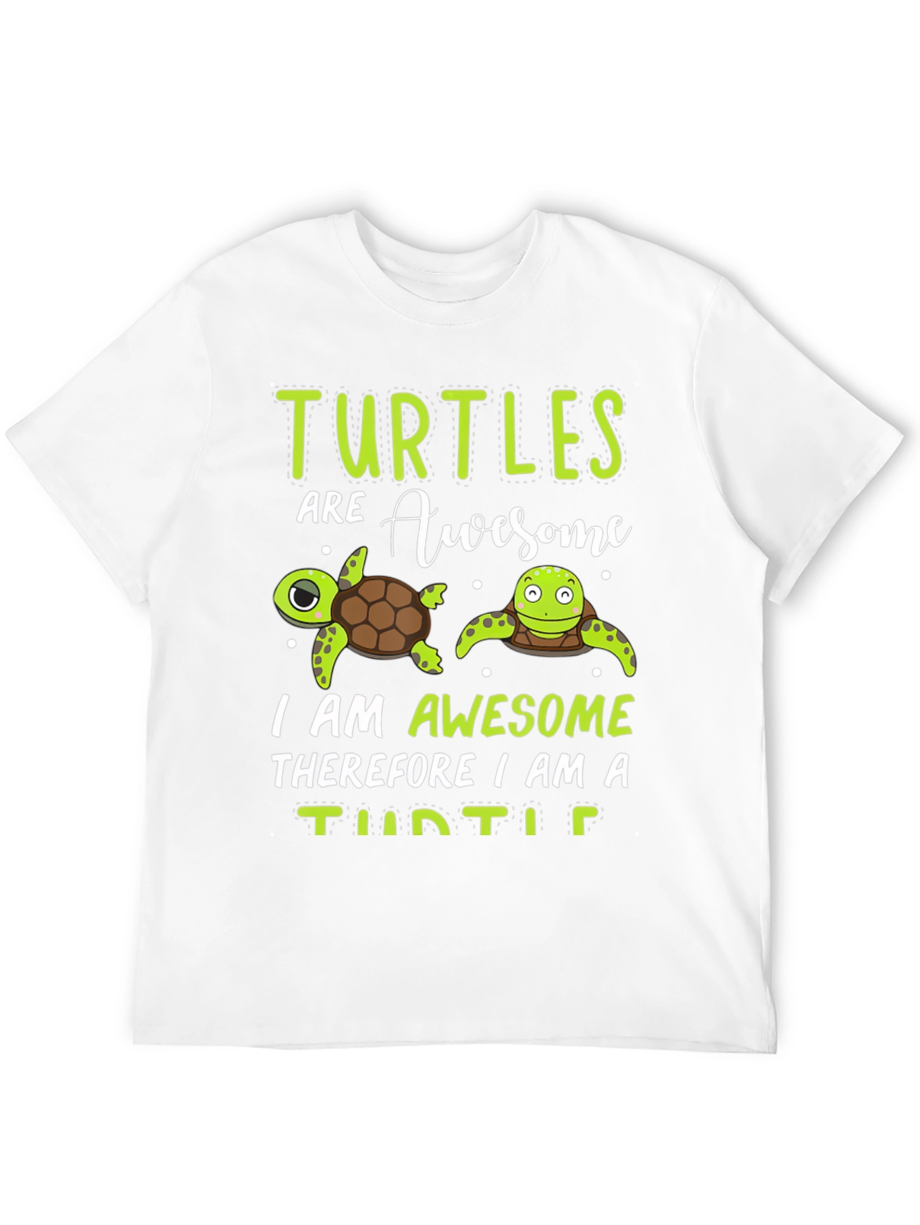 Black Turtles Are Awesome Graphic Tee view 12