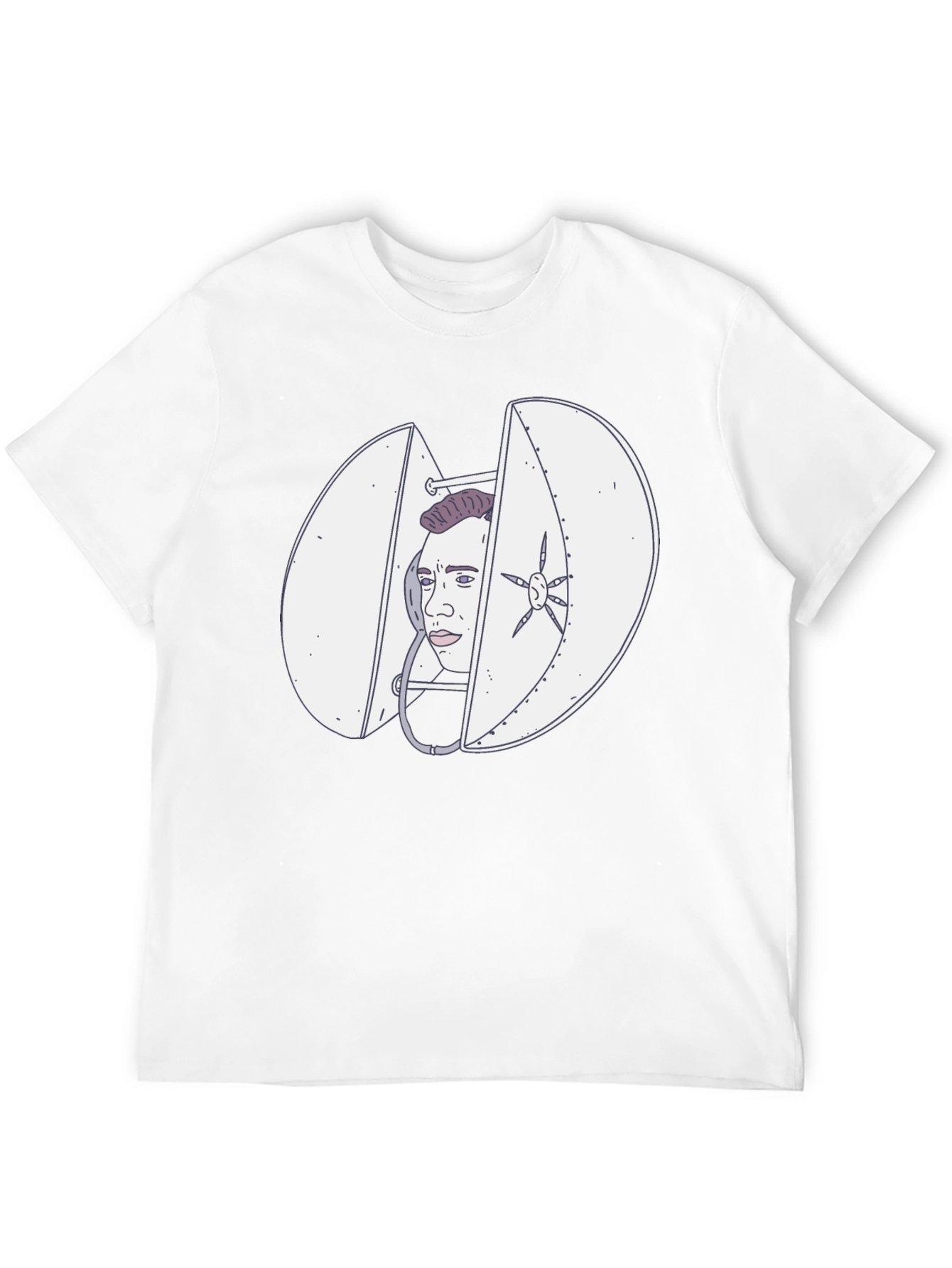 Black Quirky Black T-Shirt with Funny Illustration view 12