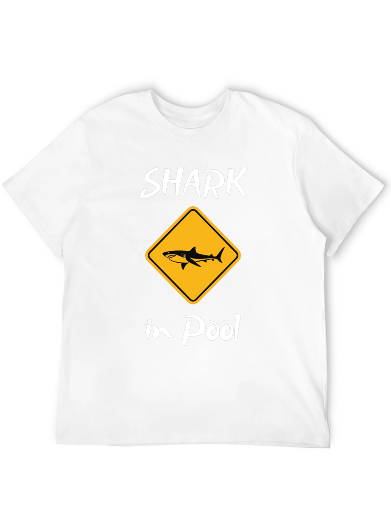 Black Shark in Pool Black Graphic T-Shirt view 12