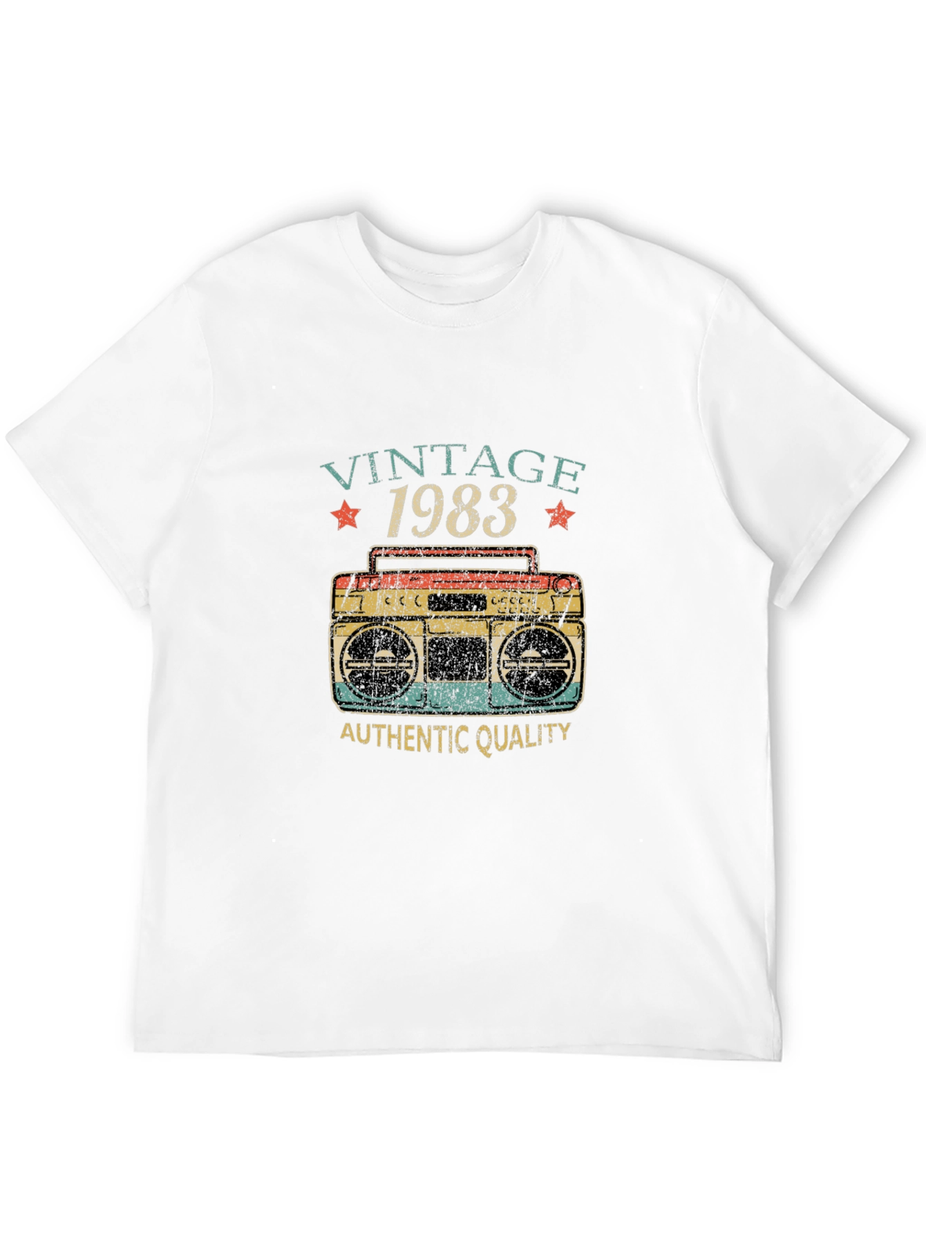 Black Vintage 1983 Boombox Graphic T-Shirt view 12