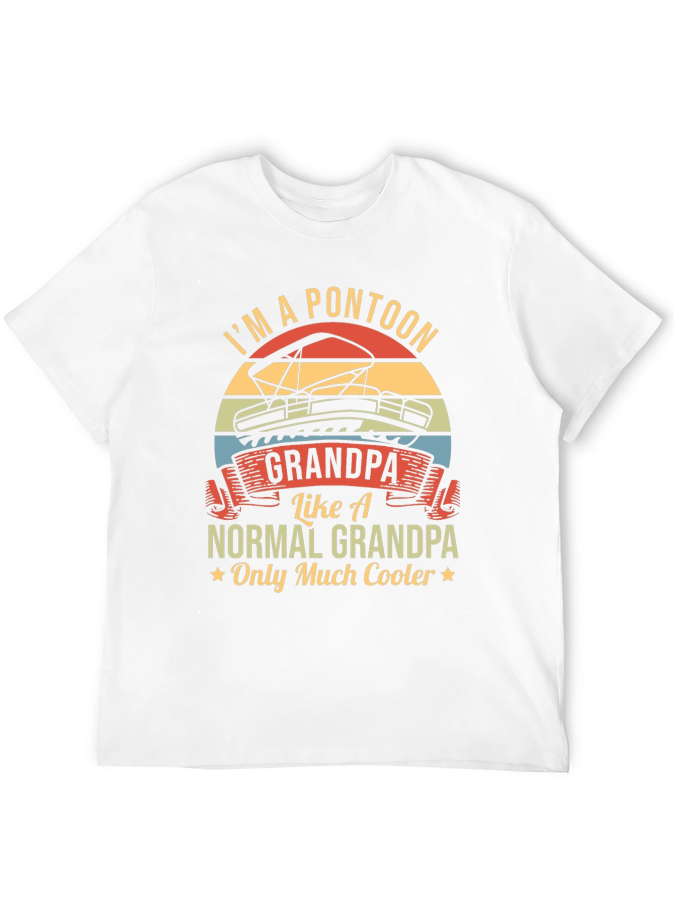 Black I'm A Pontoon Grandpa T-Shirt view 12