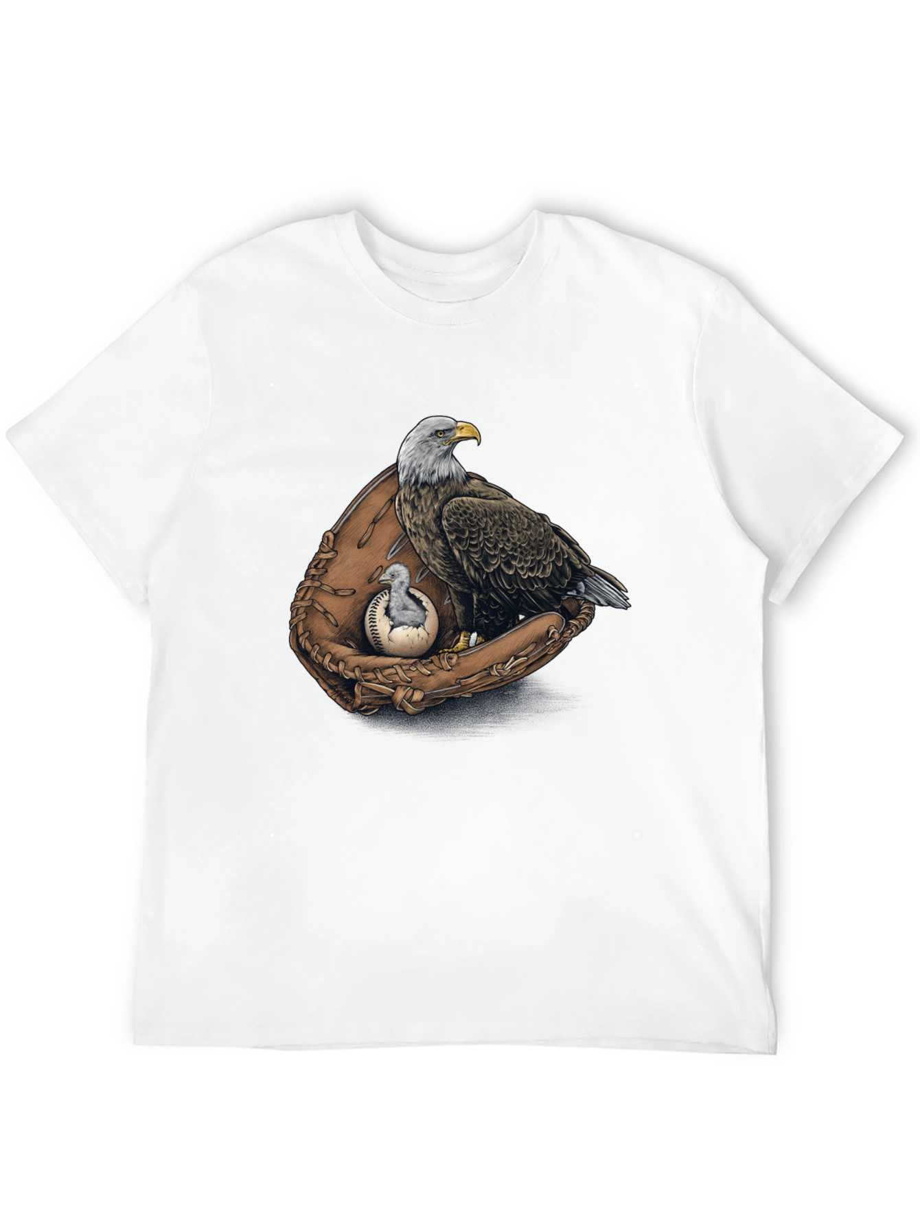 Black Eagle Baseball Glove Graphic Tee view 12