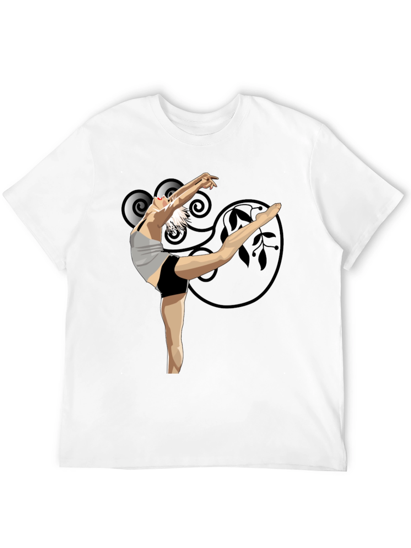 Black Ballerina Graphic Tee - Black Cotton Blend view 12