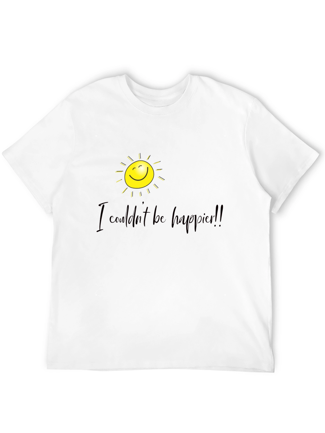 Black Couldn't Be Happier Graphic Tee view 12