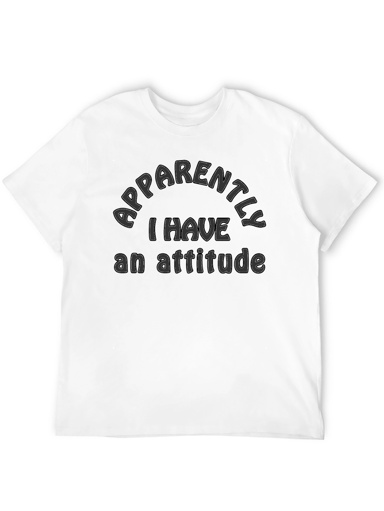 Black Attitude Graphic Tee - Funny Sarcastic T-Shirt view 12