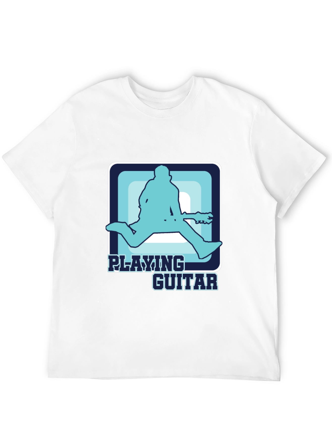 Black Playing Guitar T-Shirt Cool Graphic Musician Tee view 12