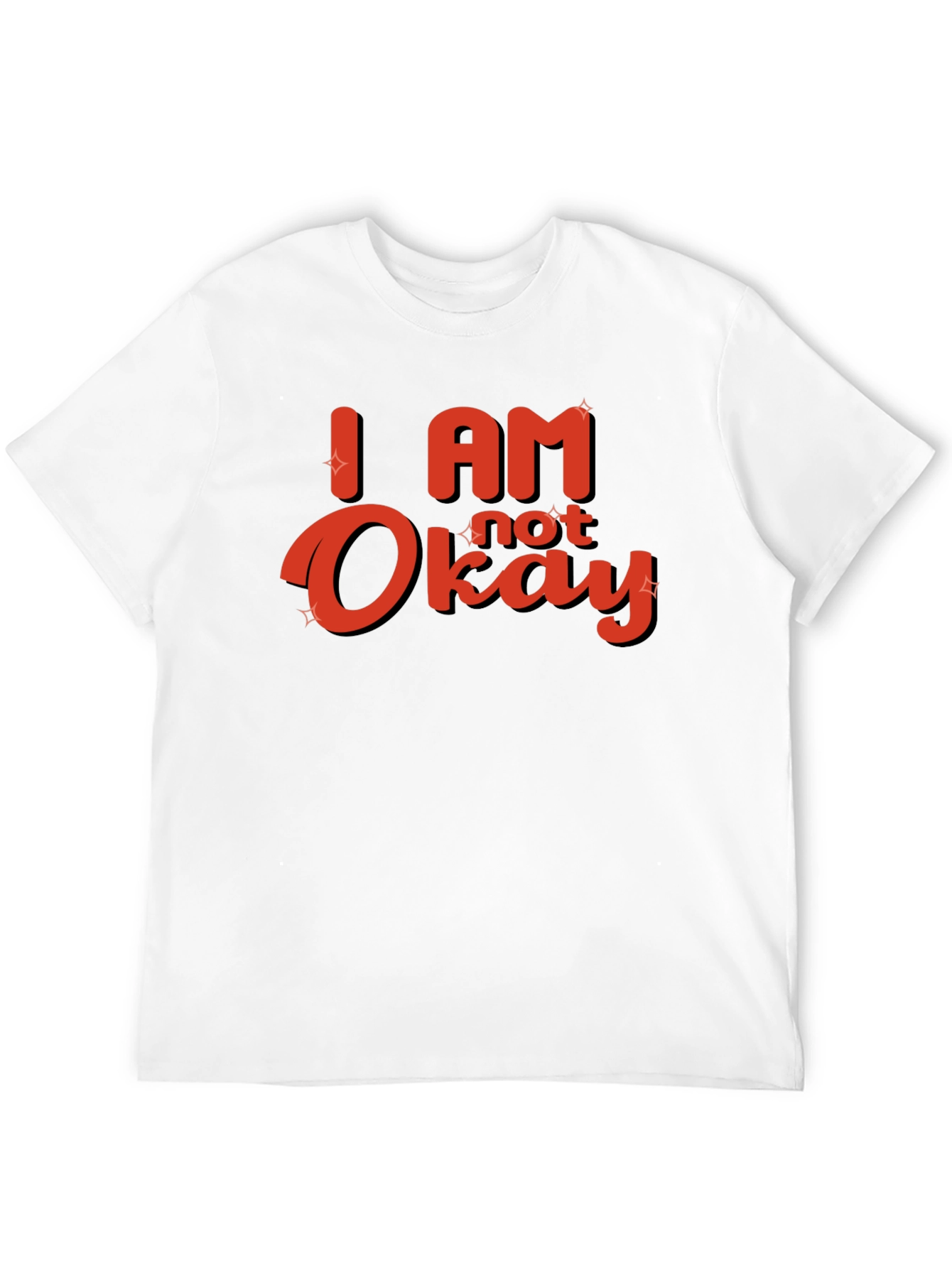 Black I Am Not Okay Graphic T-Shirt - Trendy Casual Tee view 12
