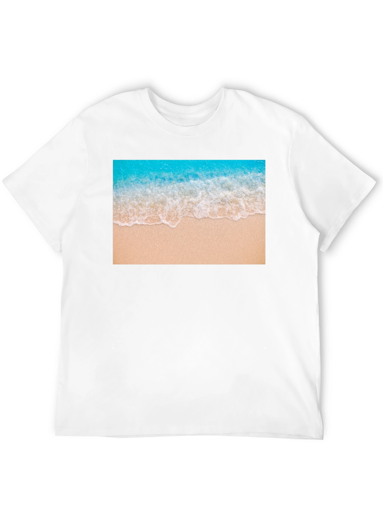 Black Beach Wave Graphic Black T-Shirt view 12