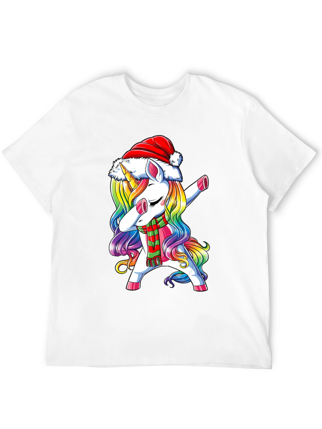 Black Christmas Unicorn Dabbing T-Shirt view 12
