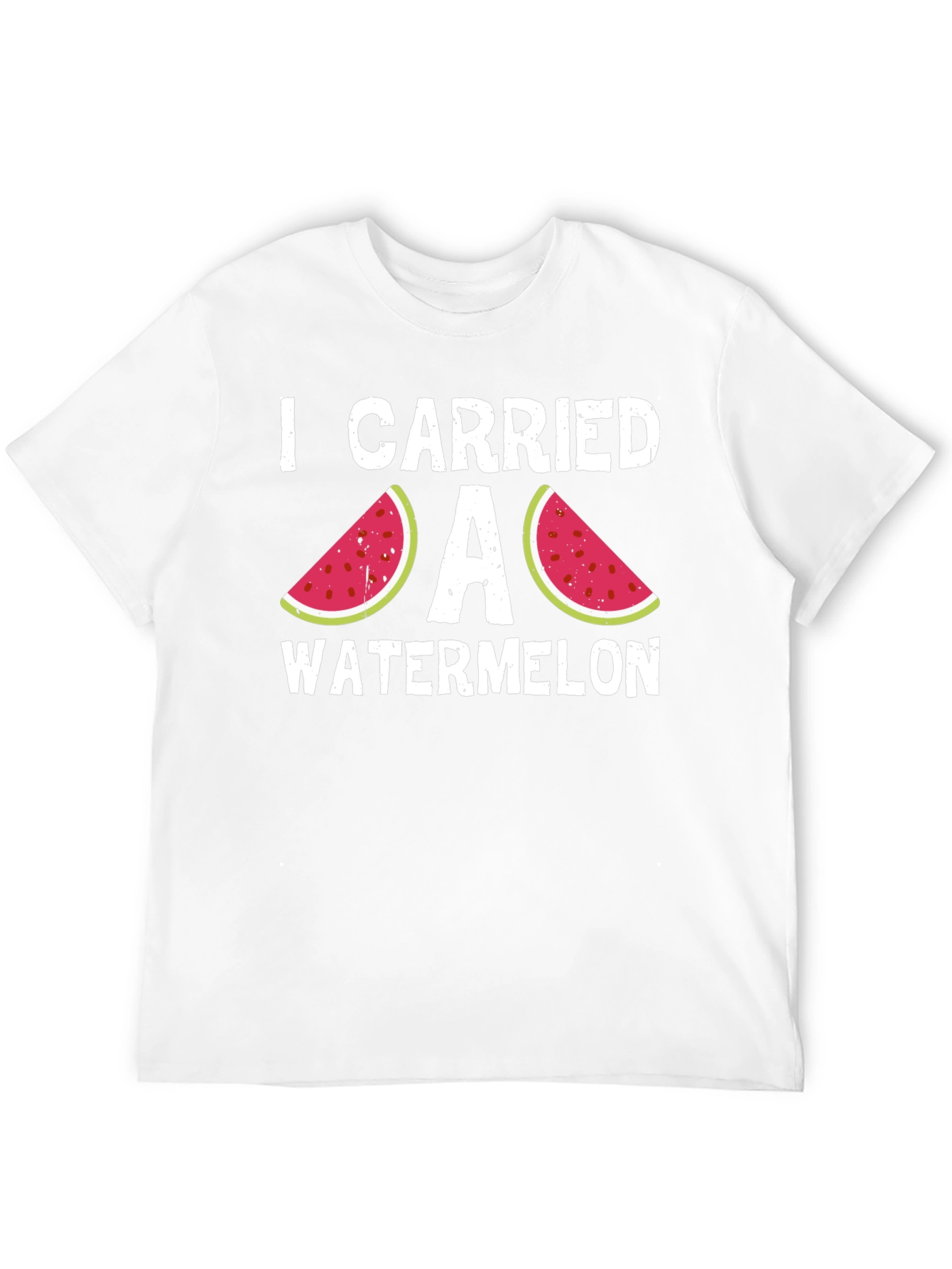 Black I Carried a Watermelon Funny Graphic Tee view 12