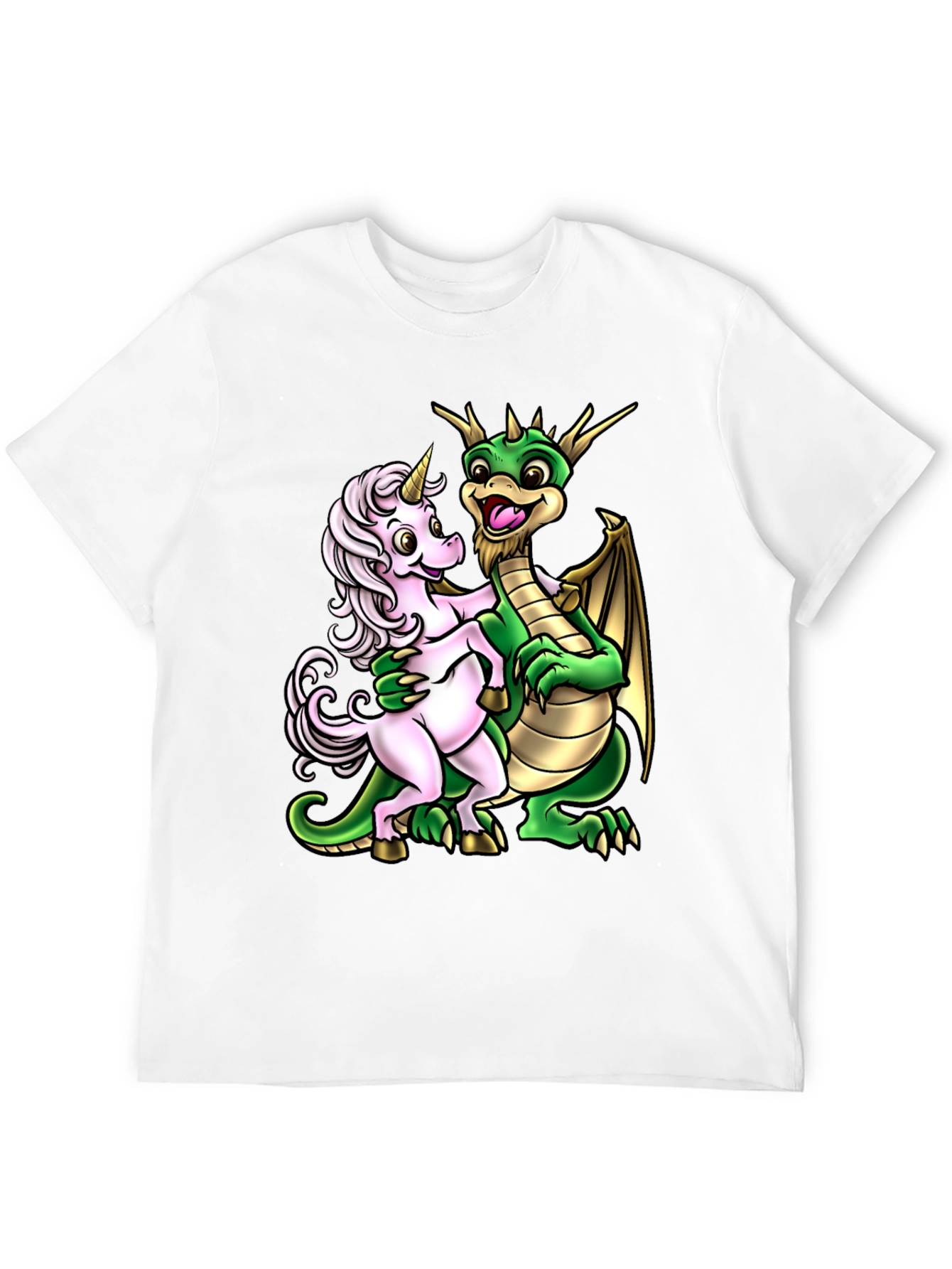 Black Dragon and Unicorn Graphic Tee view 12