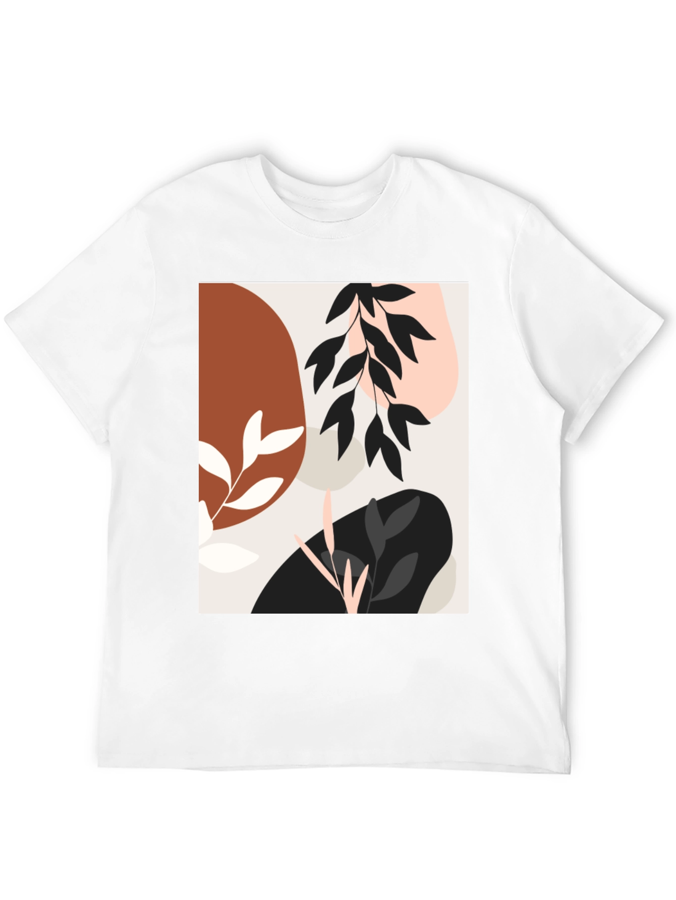 Black Modern Abstract Graphic Print Black T-Shirt view 12